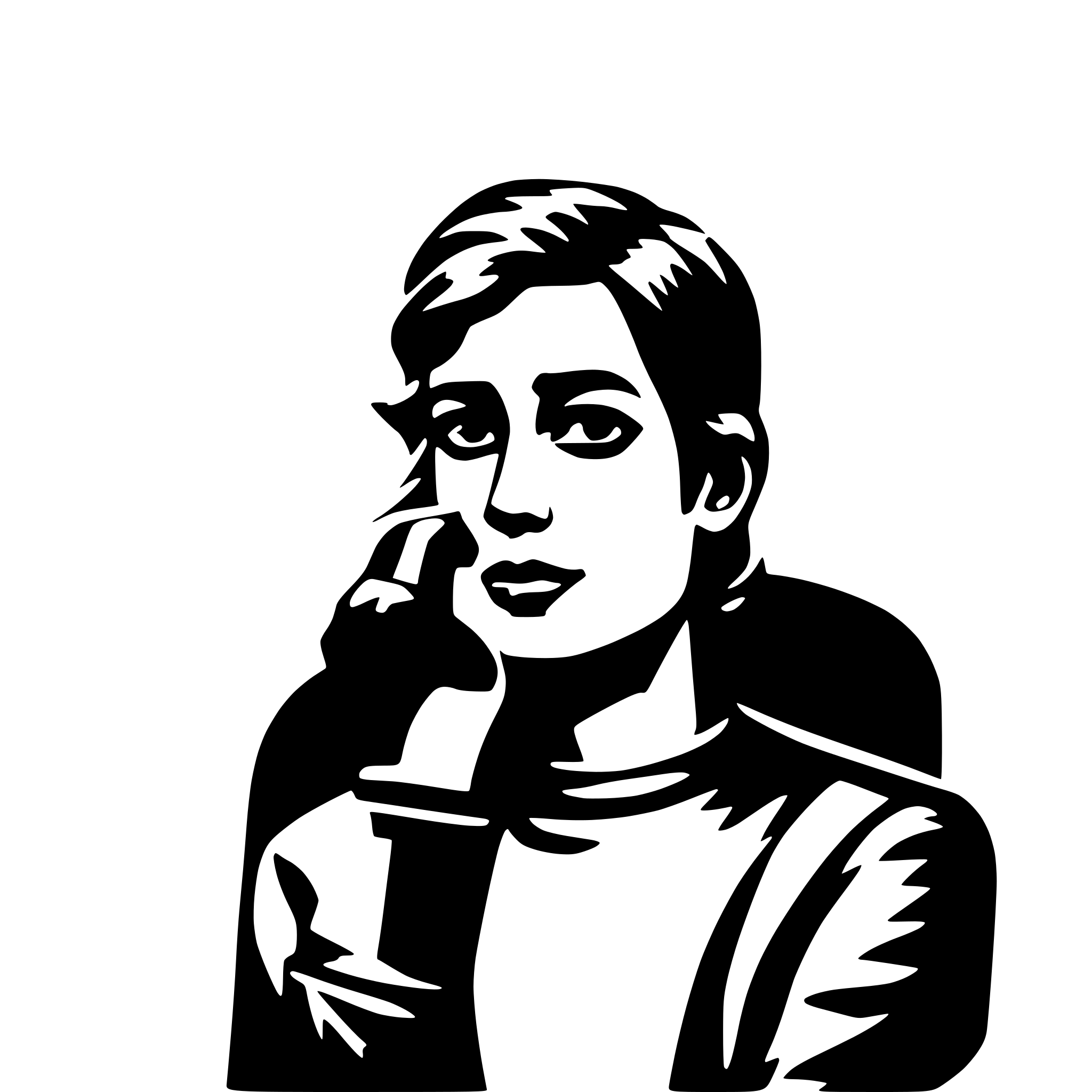 AI-generated SVG of a person thinking