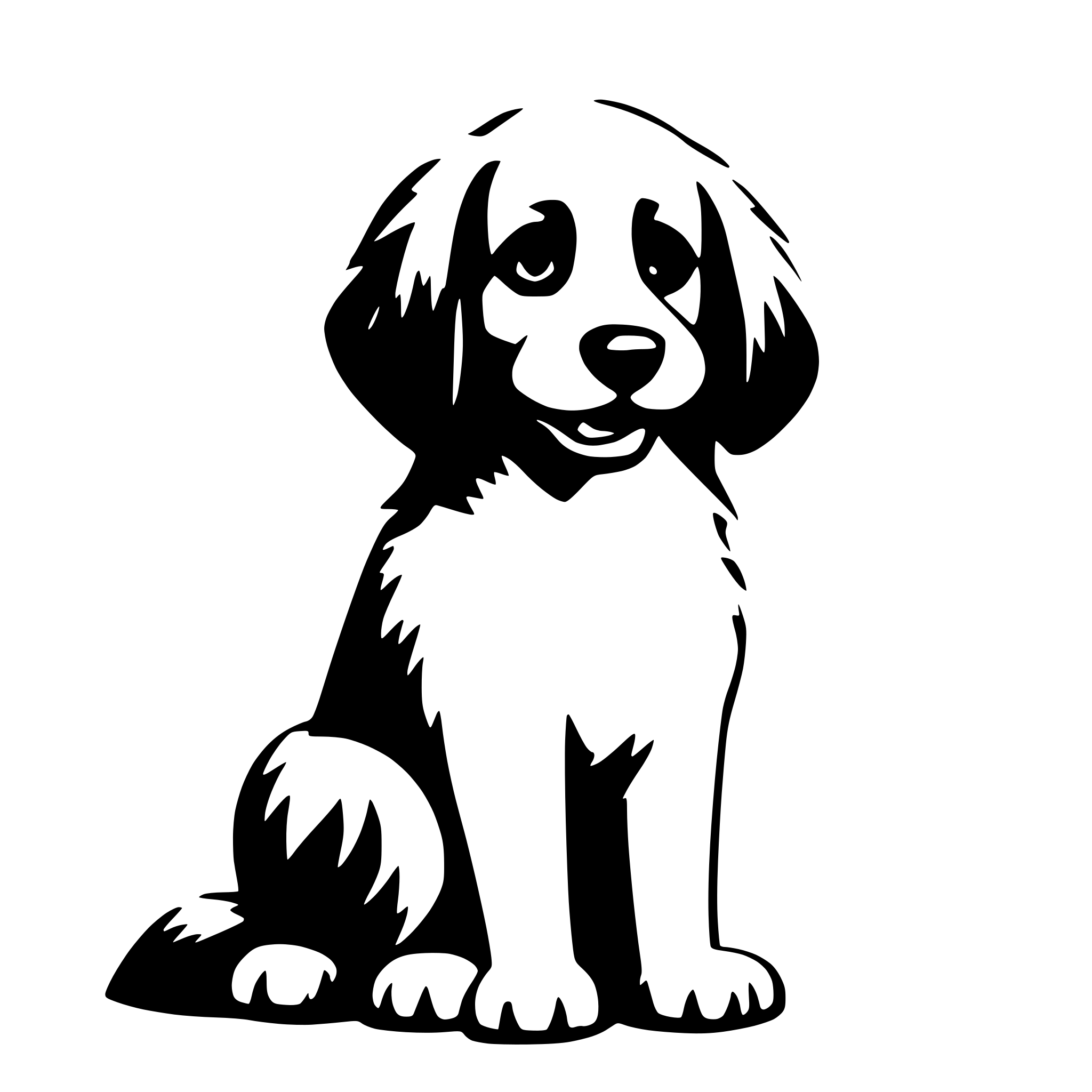 AI-generated SVG of 'fluffy dog'