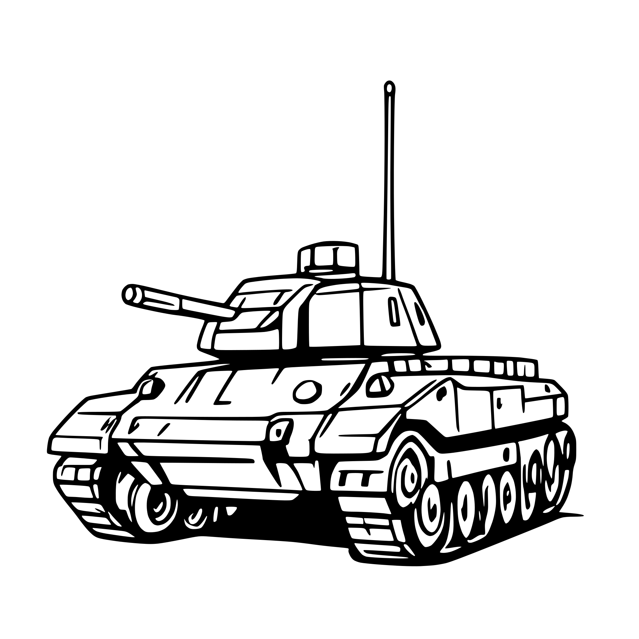 AI-generated SVG of 'army tank'