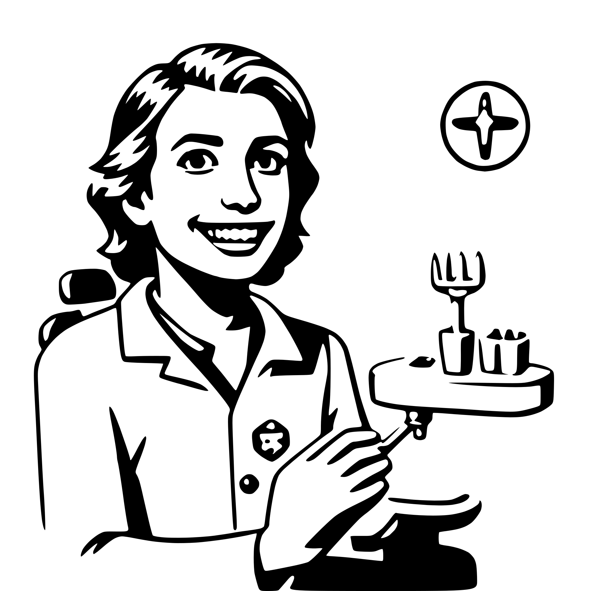 AI-generated SVG of a dentist