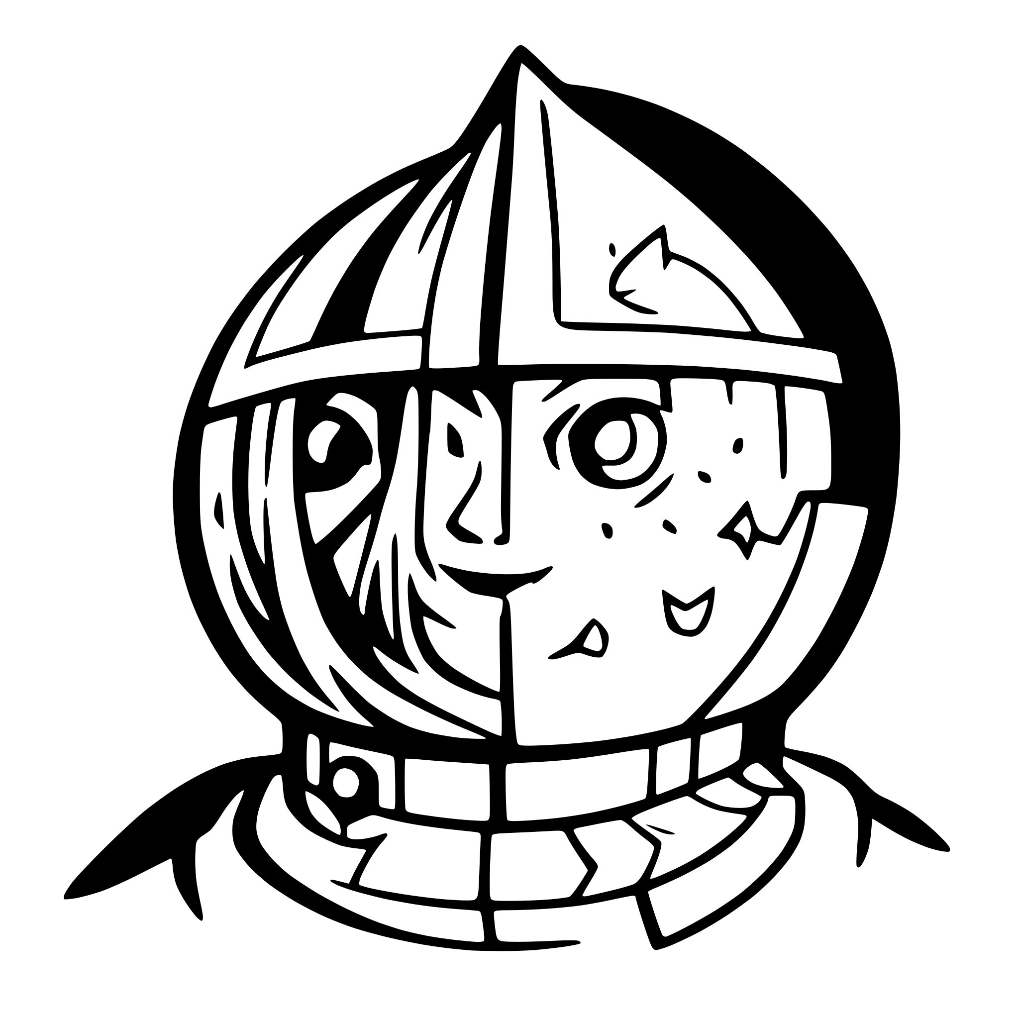 AI-generated SVG of 'medieval spacehip'