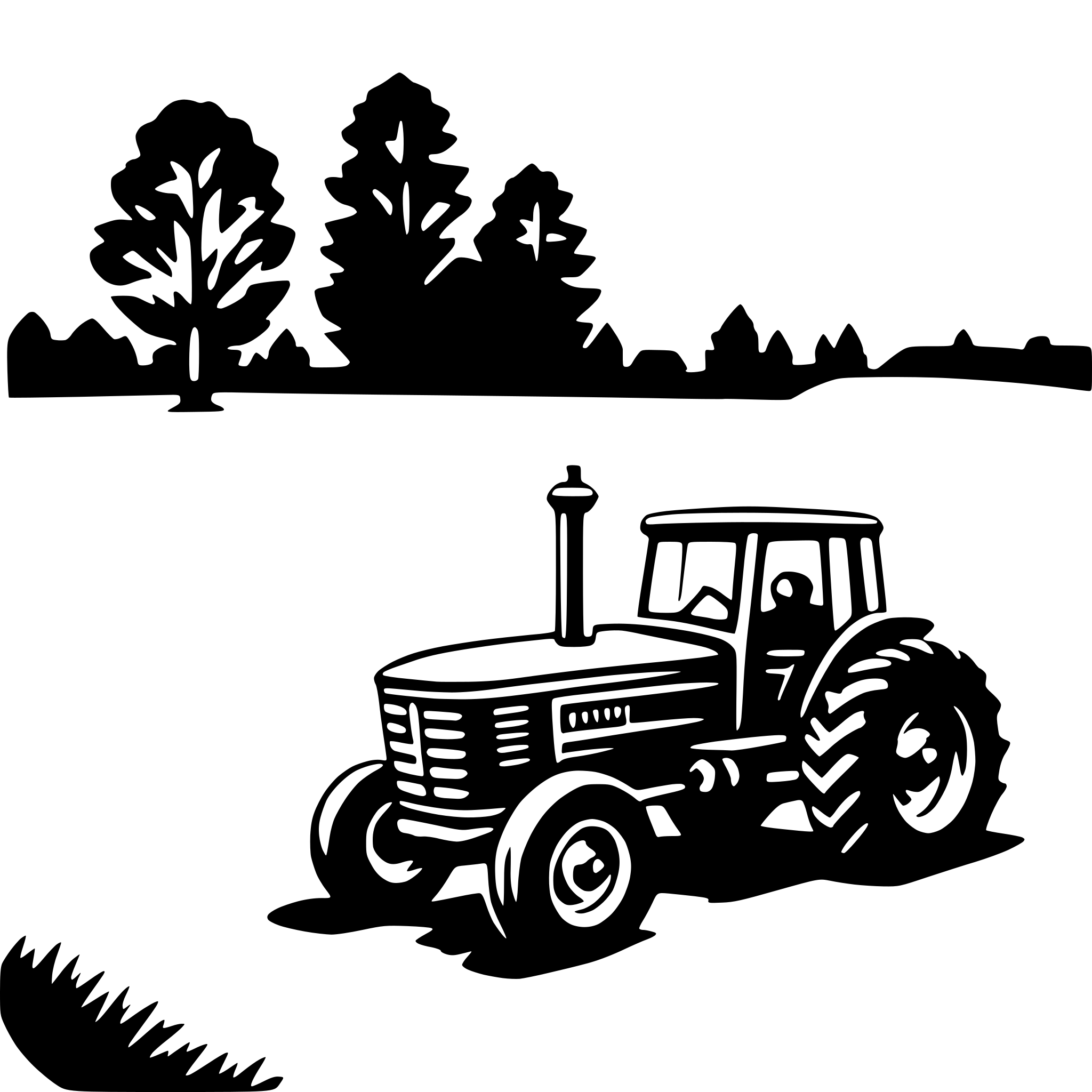 AI-generated SVG of 'tractor in field'