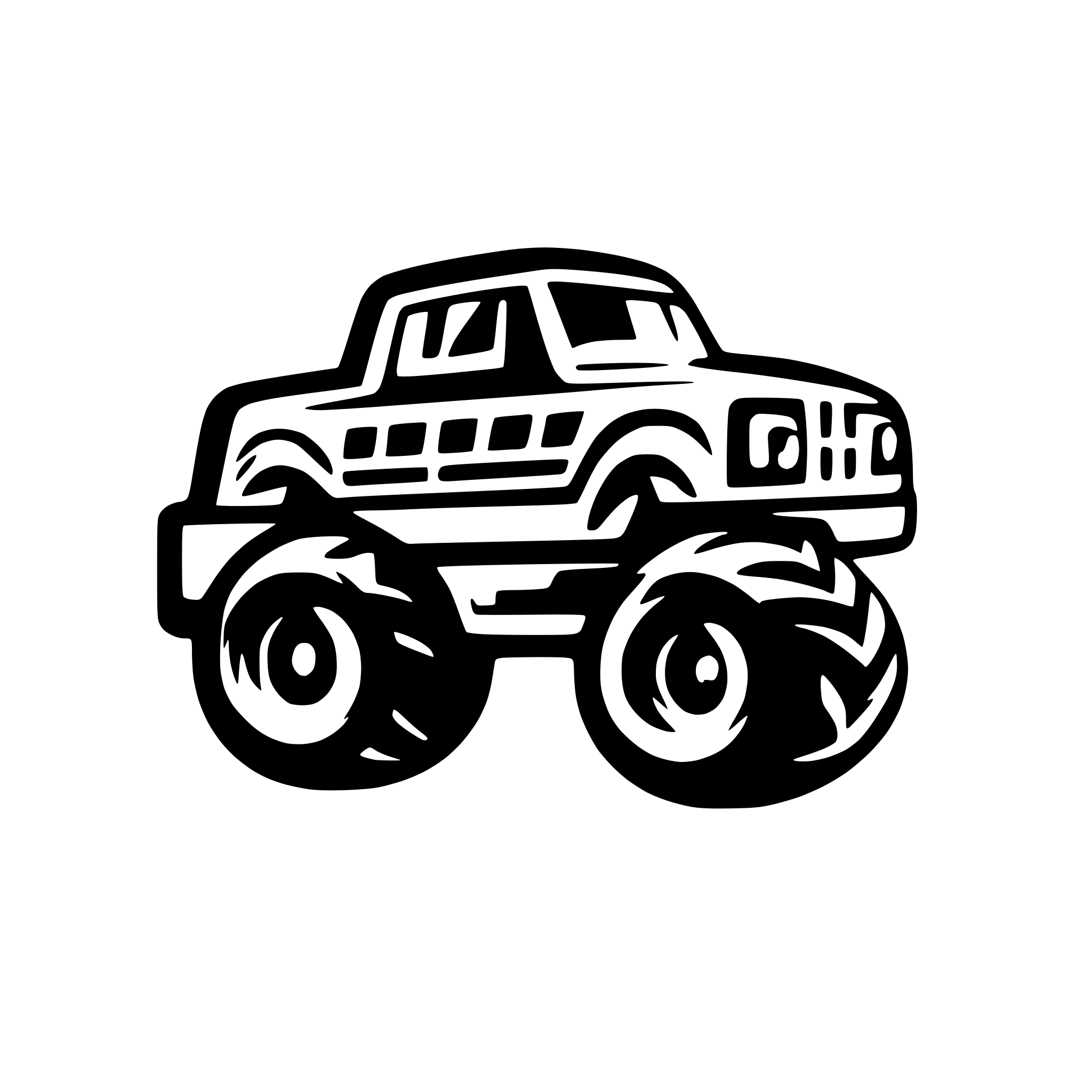 AI-generated SVG of a a monstertruck logo