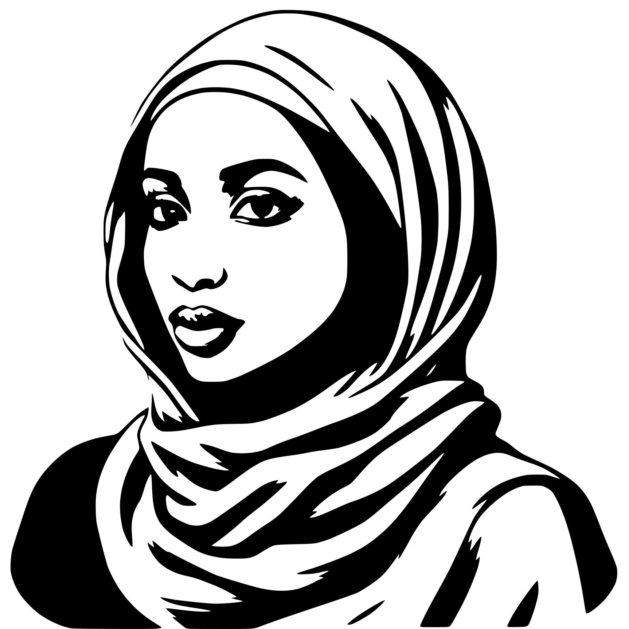 AI-generated SVG of 'beautiful african woman in hijab'