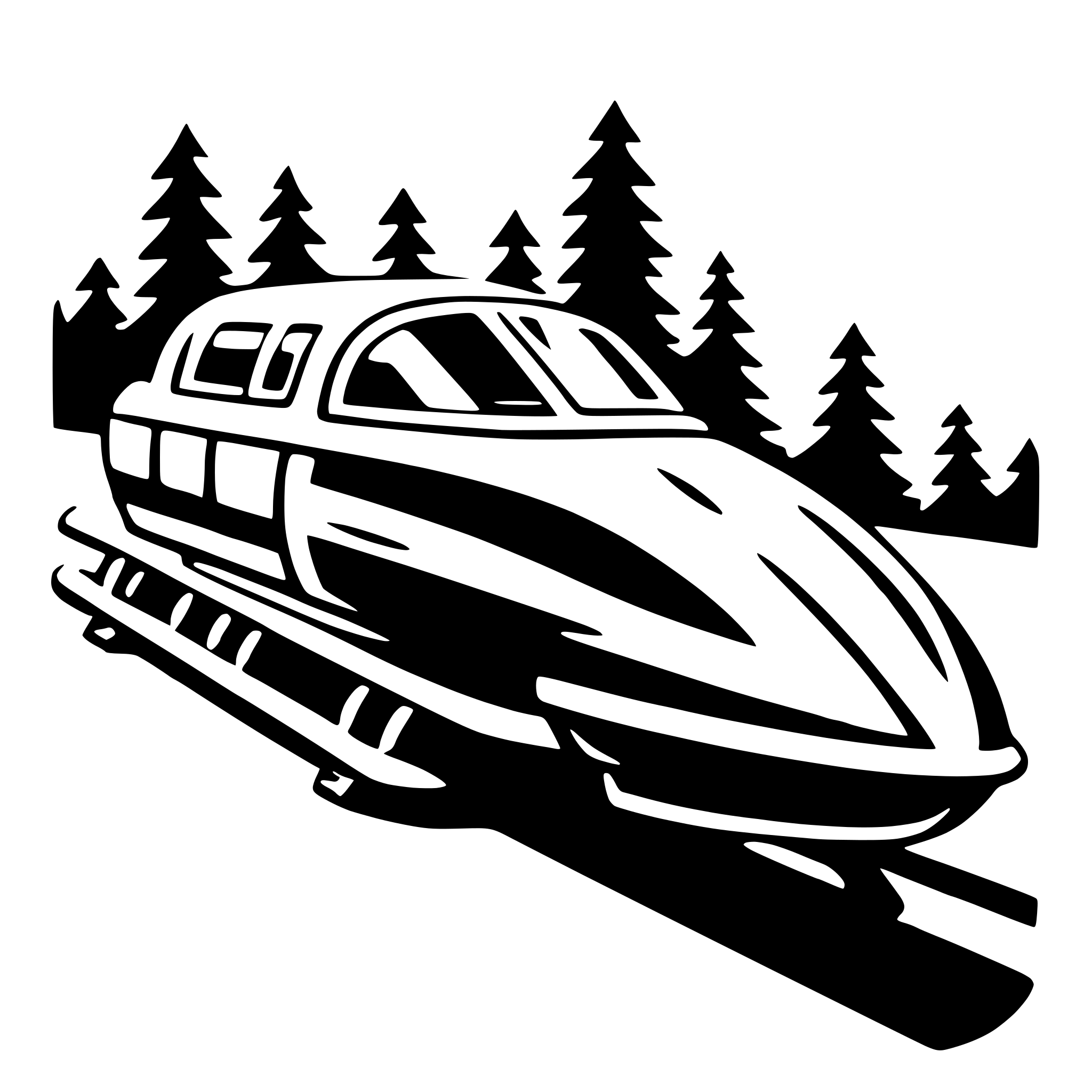 AI-generated SVG of a bobsled