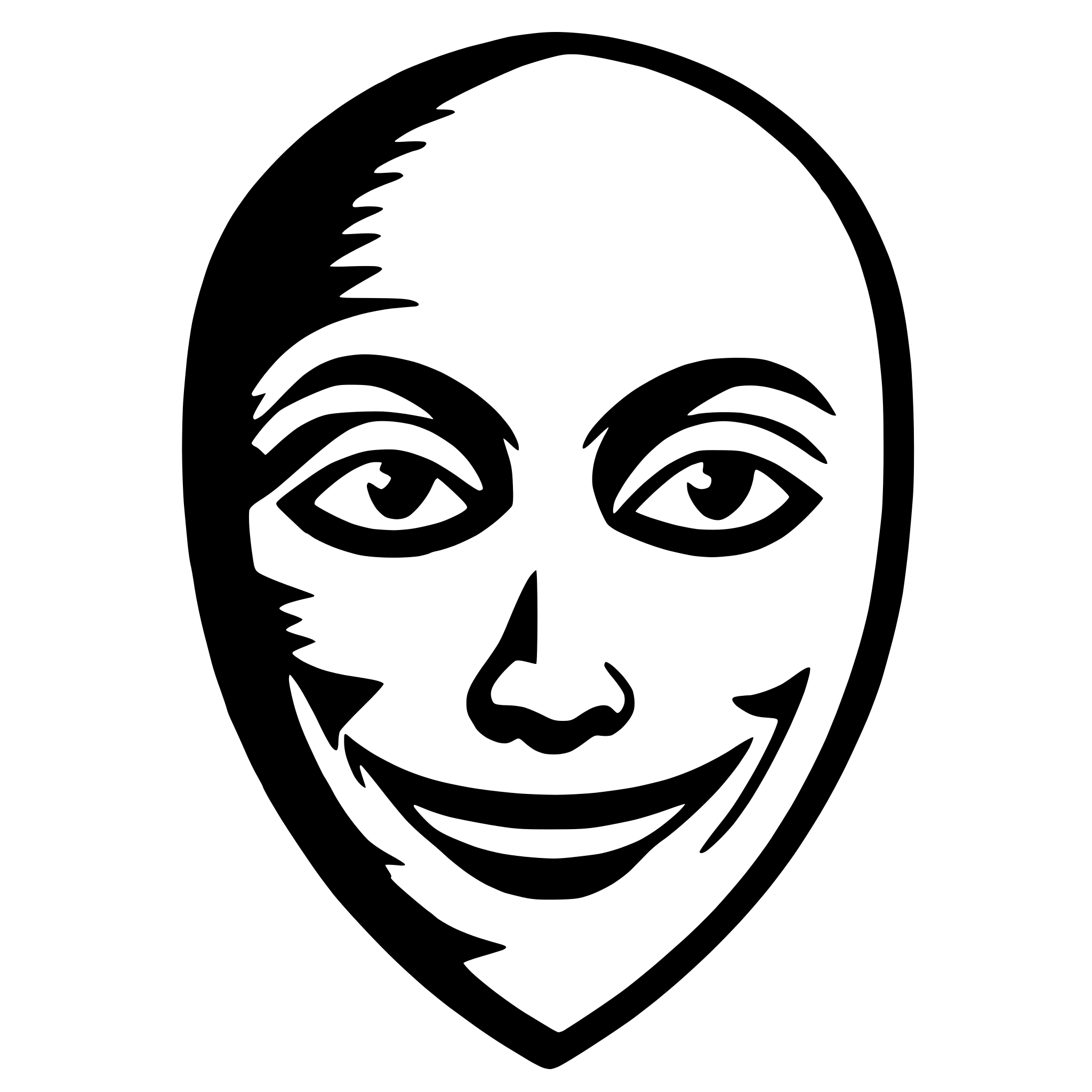 AI-generated SVG of a halloween mask