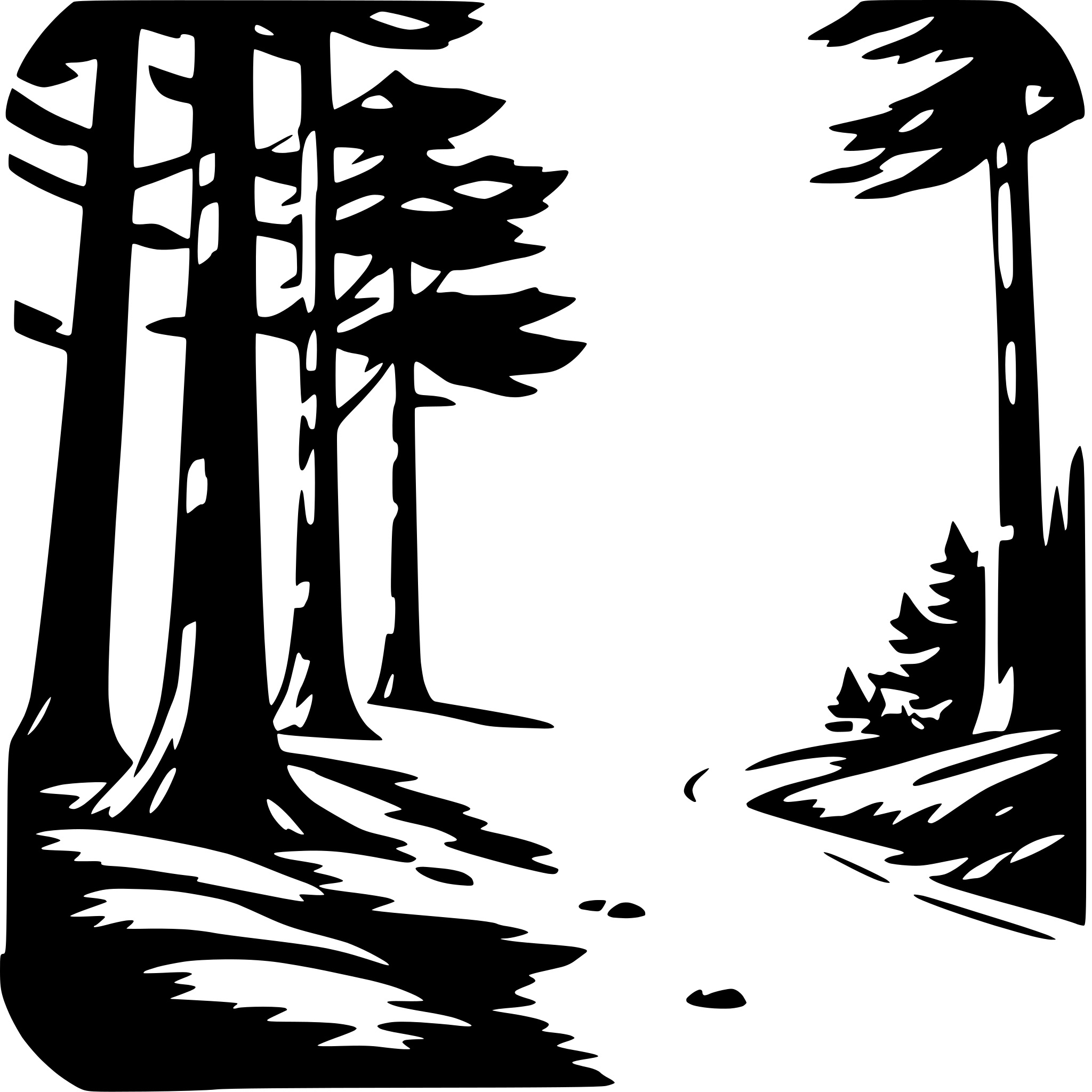 AI-generated SVG of 'peaceful woods'