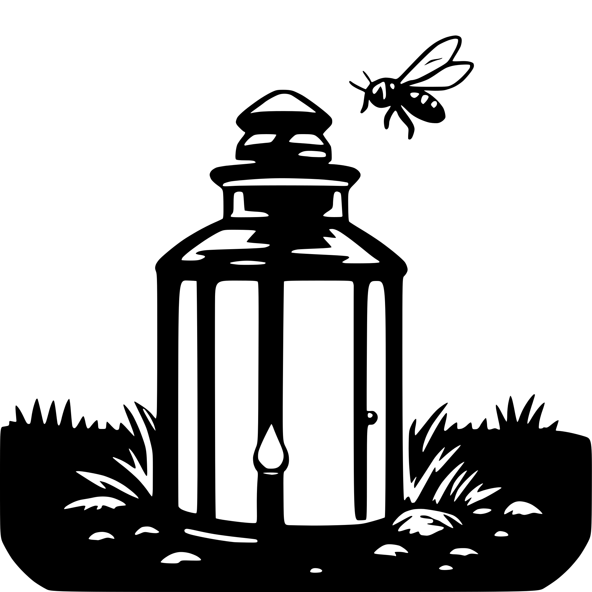 AI-generated SVG of 'fireflies'