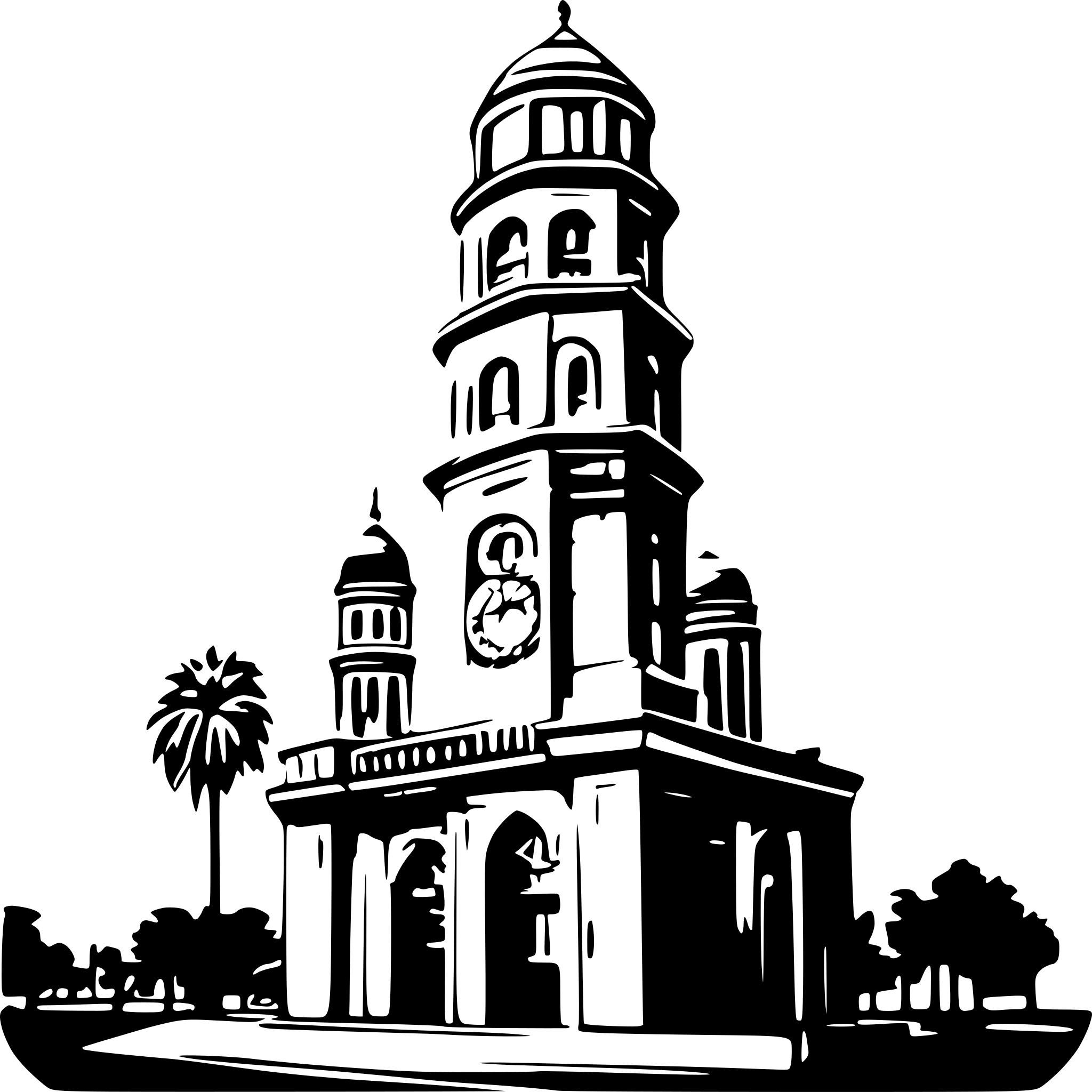 AI-generated SVG of a clock tower faisalabad