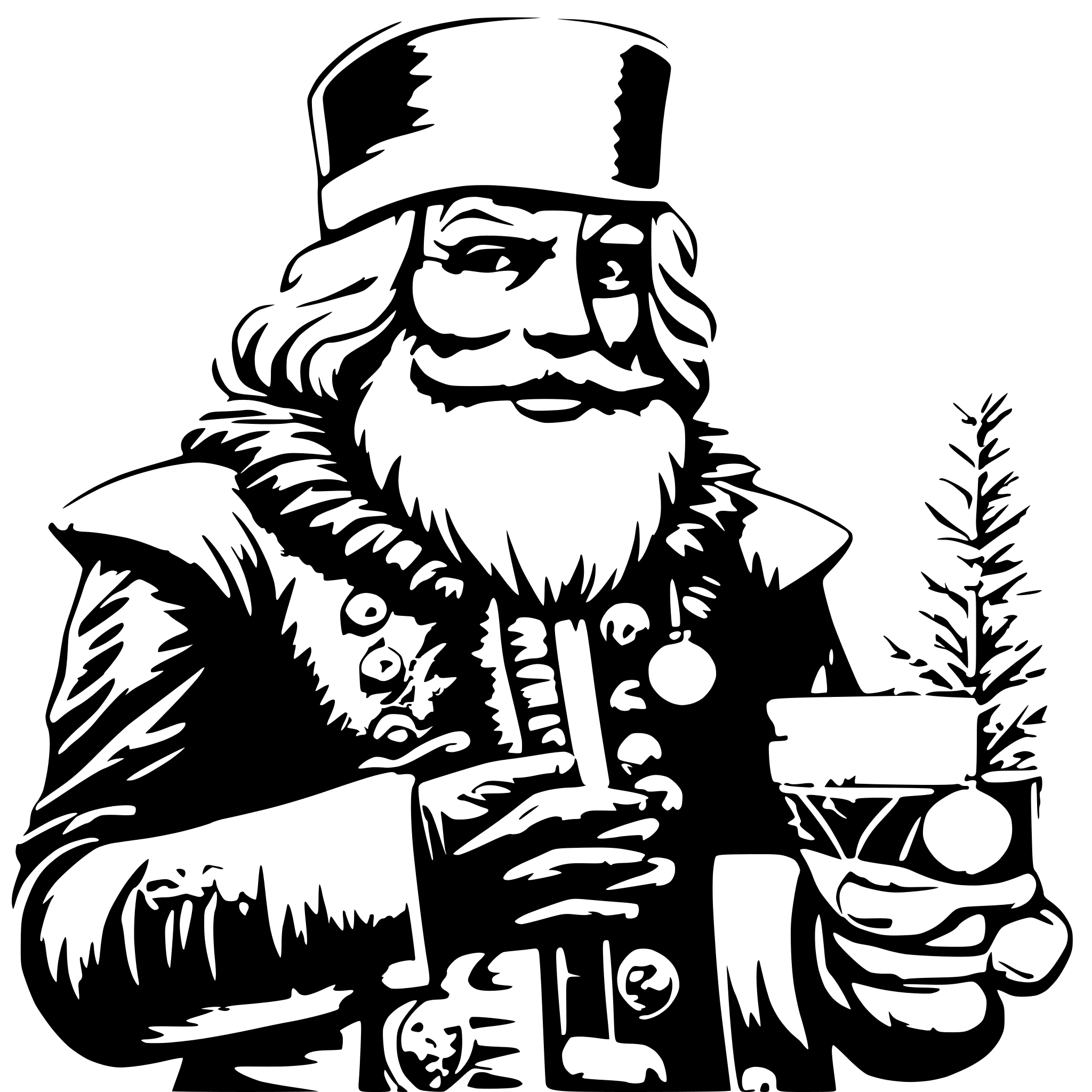 AI-generated SVG of a Weihnachtsmann