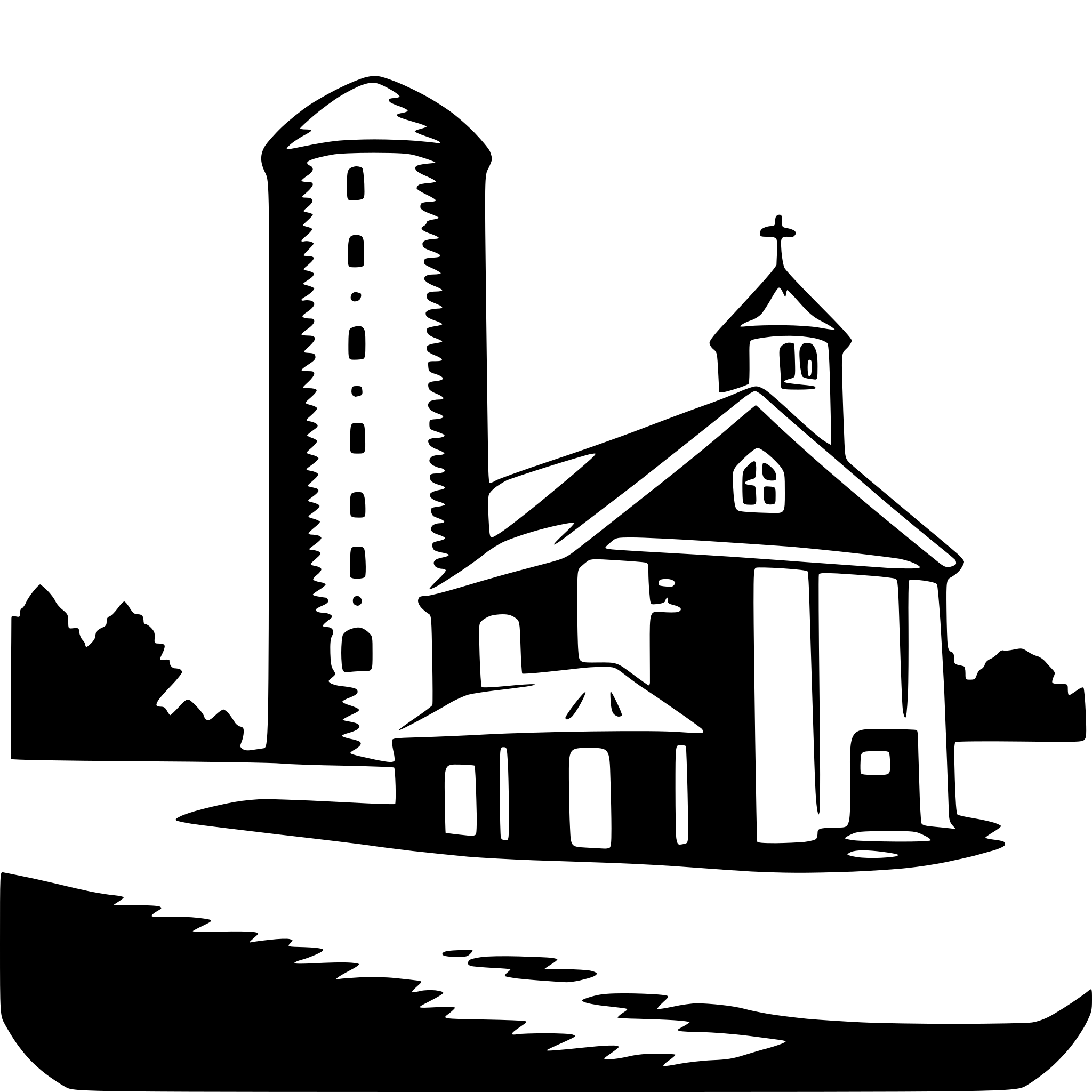 AI-generated SVG of a barn and silo