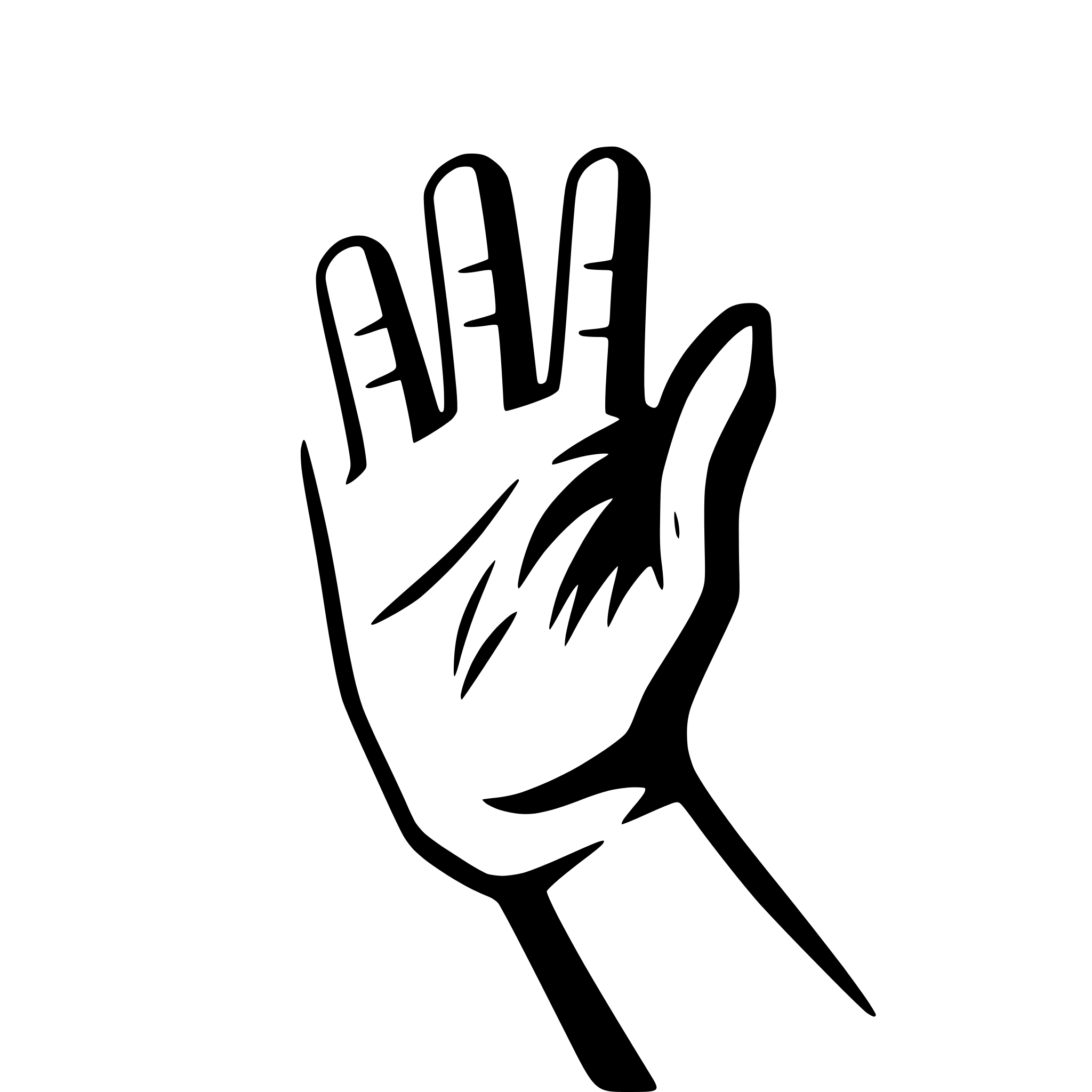 AI-generated SVG of 'minimalist hand with open palm'