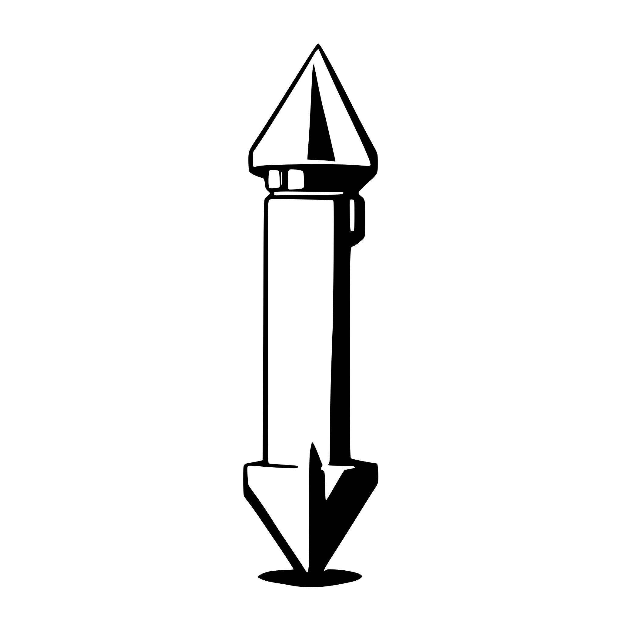 AI-generated SVG of a simple bolt viewed front straight