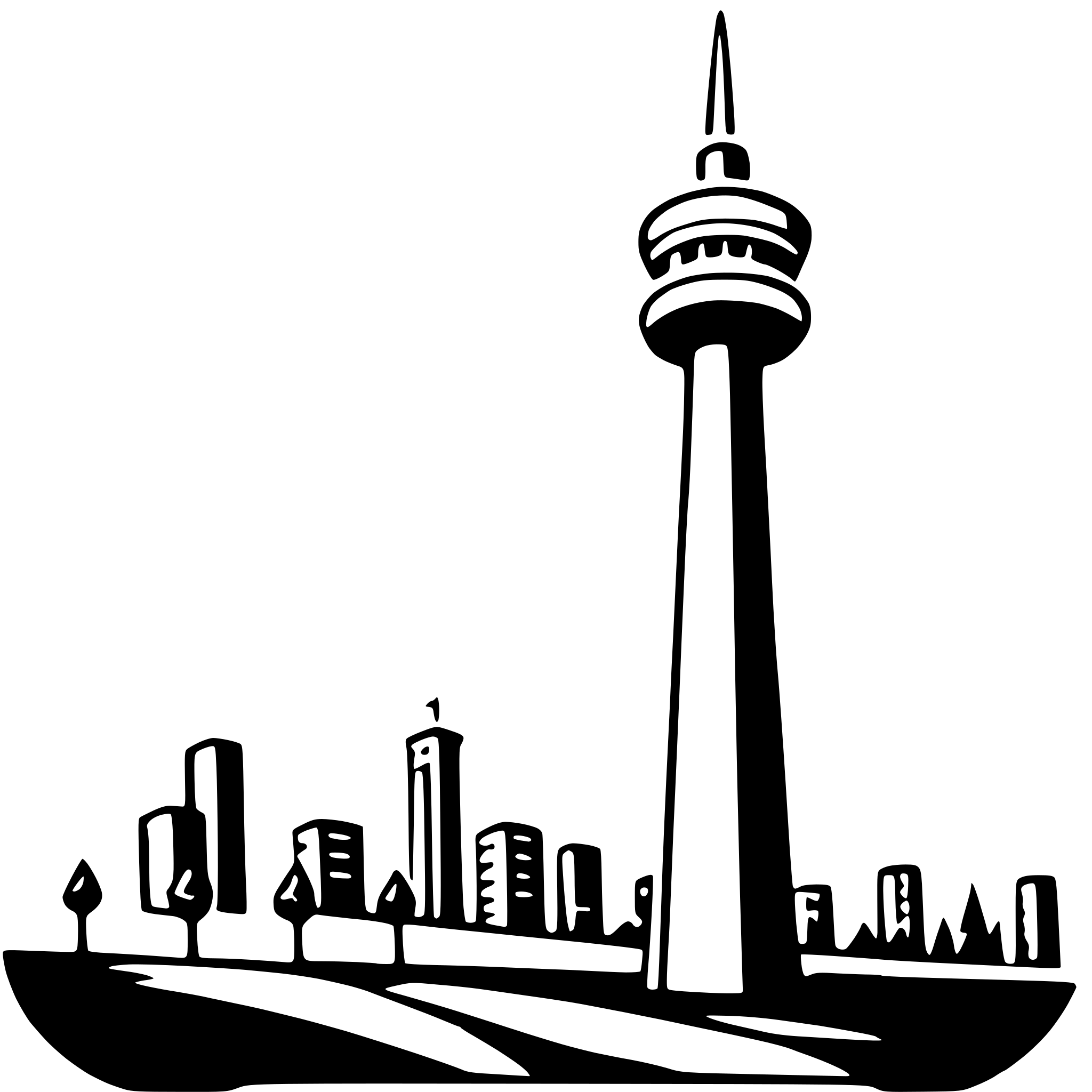 AI-generated SVG of a cn tower