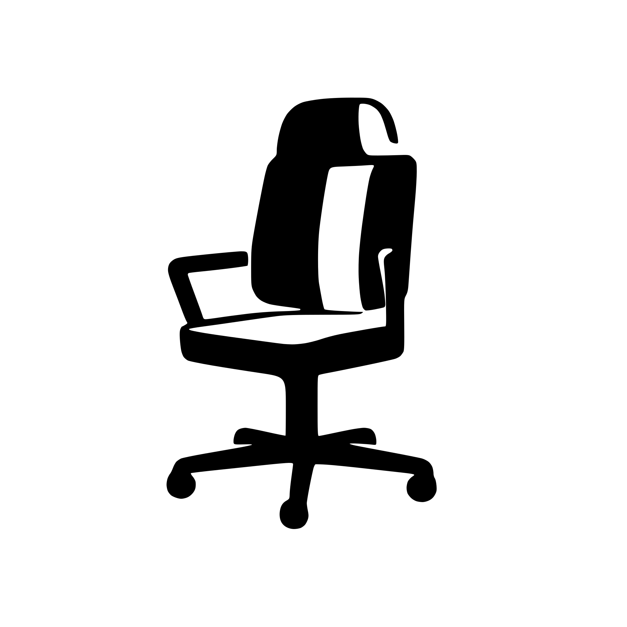 AI-generated SVG of a a computer chair icon. Straight top projection. Minimum lines, schematic