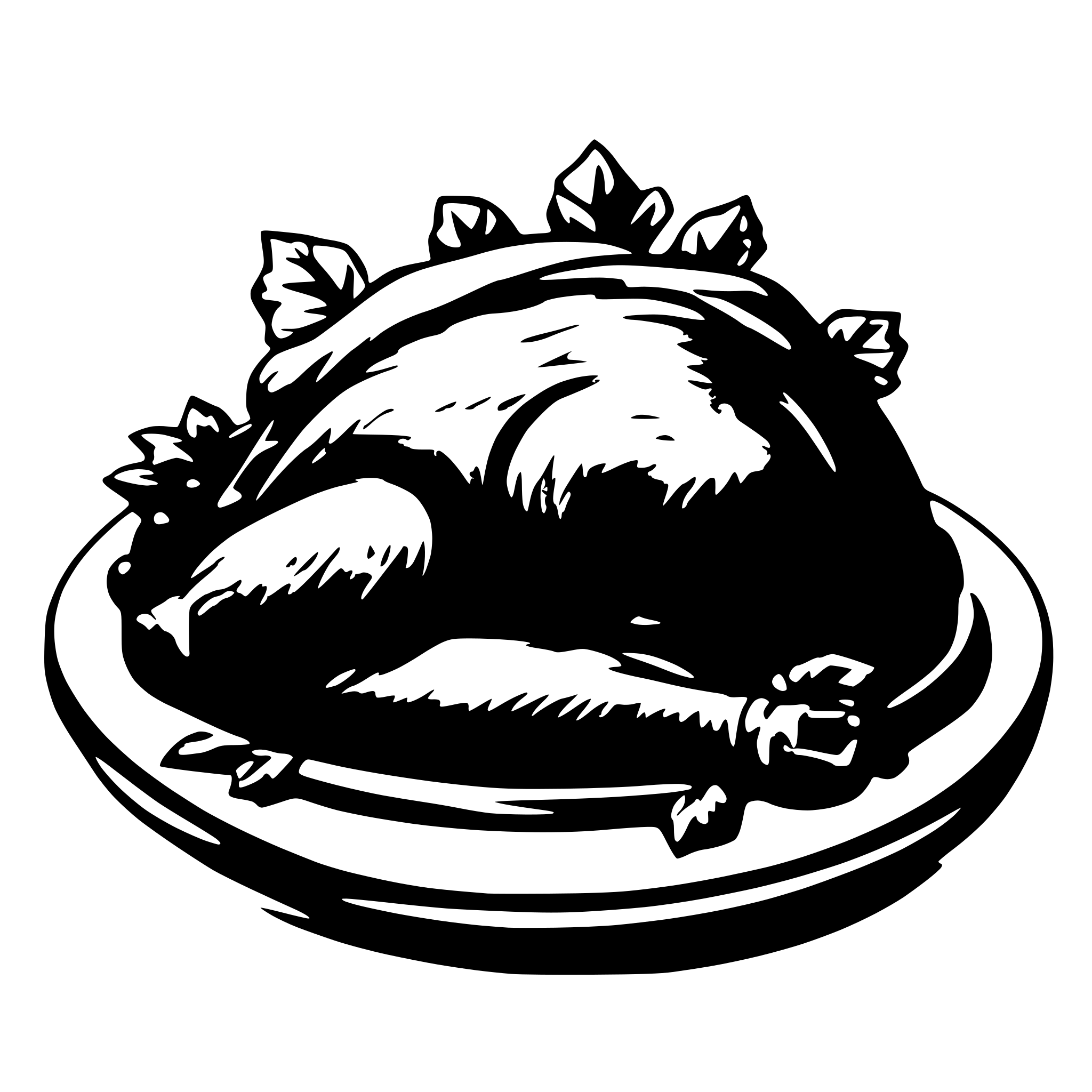AI-generated SVG of a cooked turkey on a plate