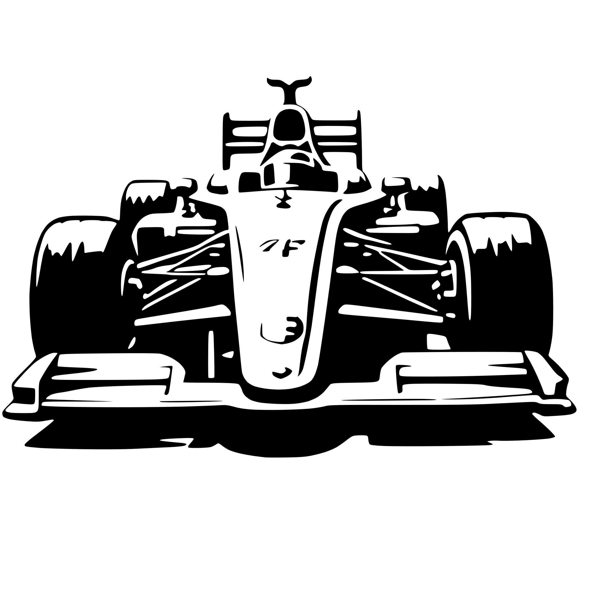 AI-generated SVG of 'a front facing f1 car'