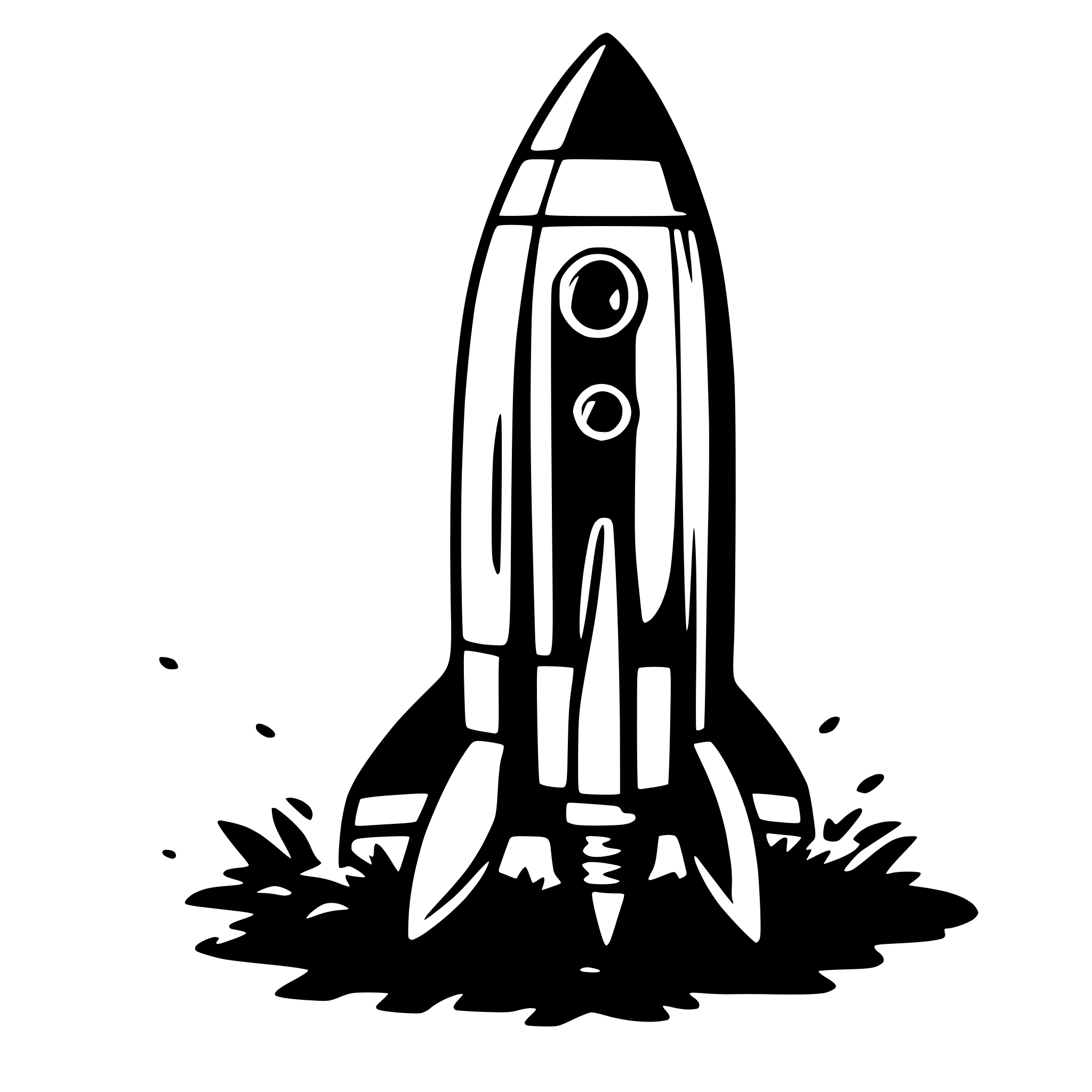 AI-generated SVG of a rocket