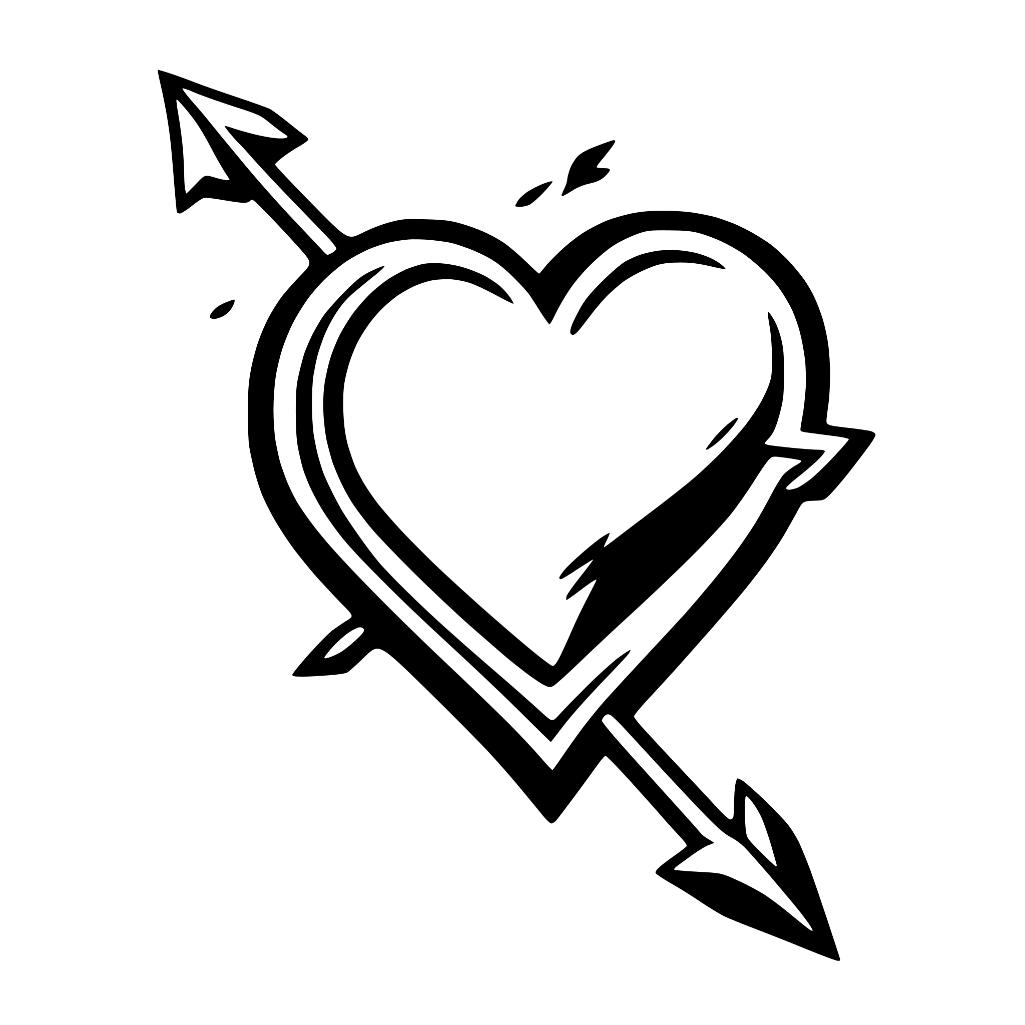 AI-generated SVG of 'heart and arrow'