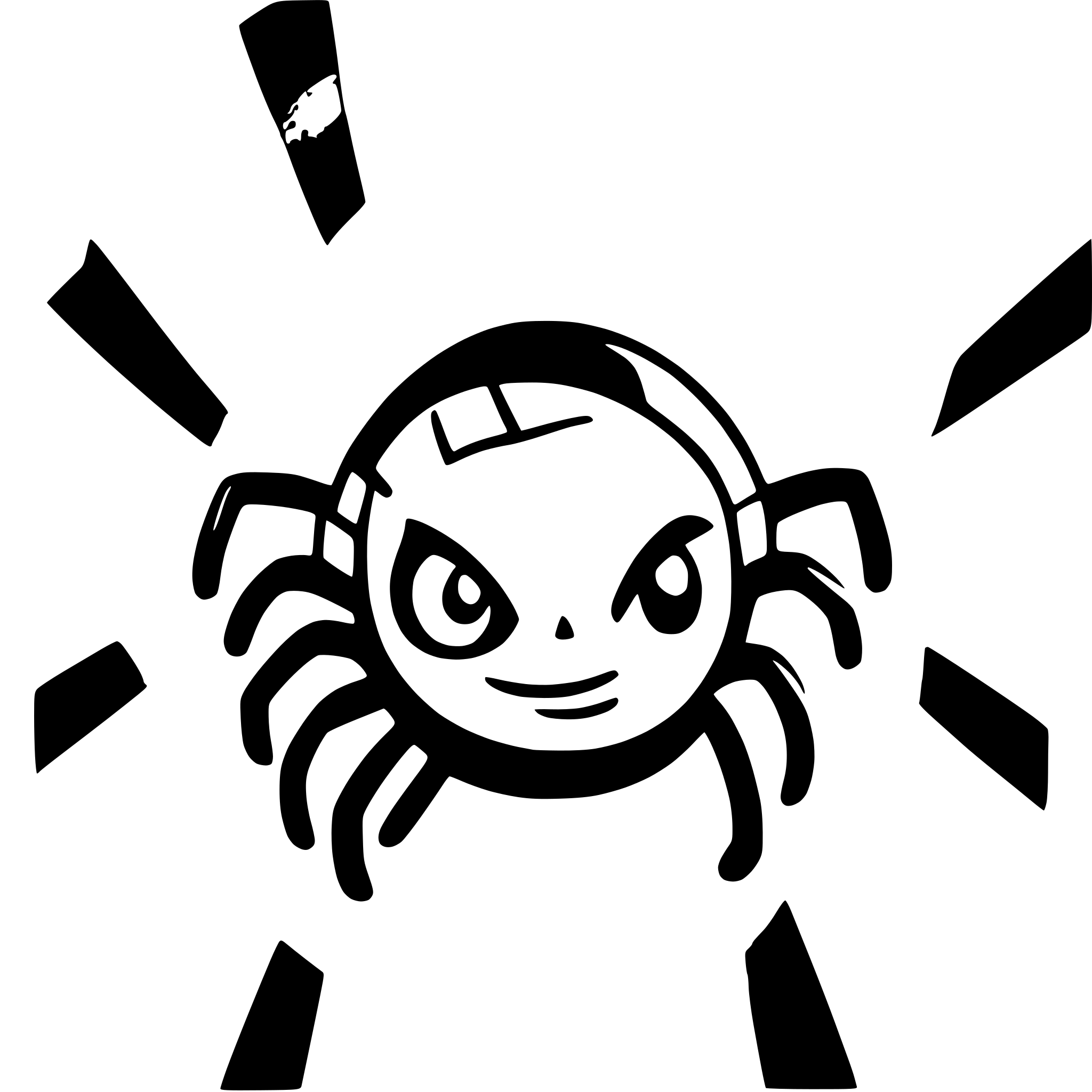 AI-generated SVG of a spider in a web