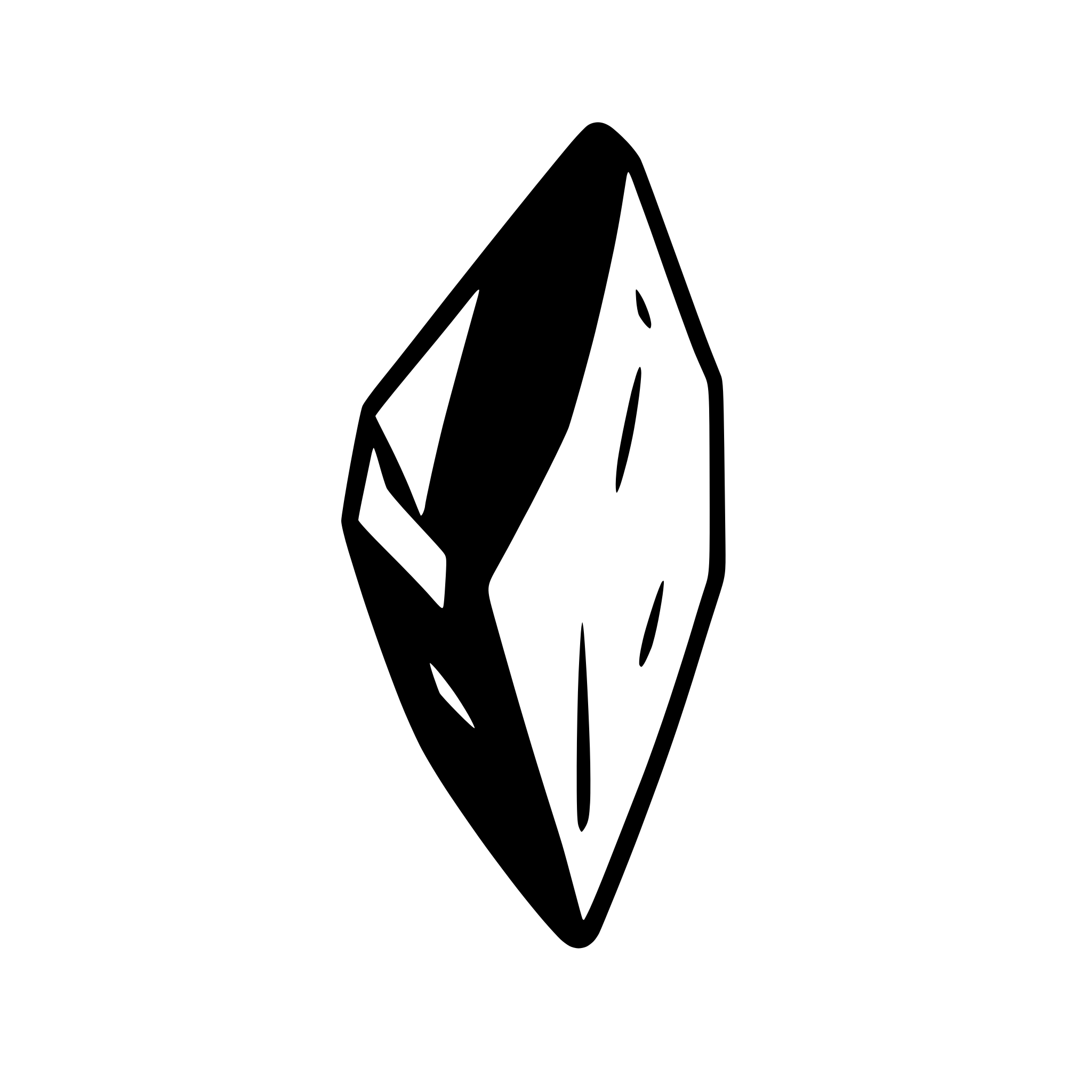 AI-generated SVG of 'A jagged, fang-shaped shard'