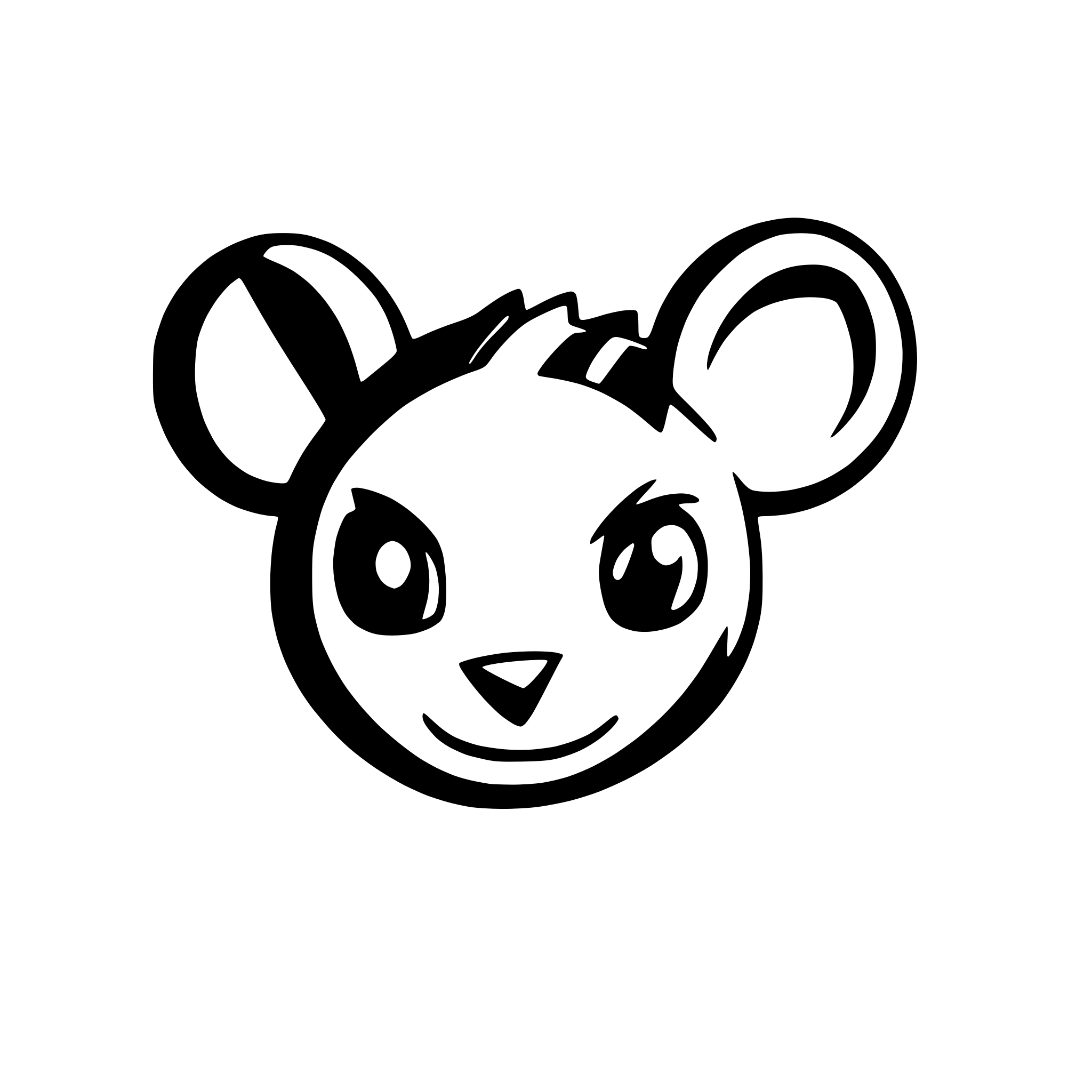AI-generated SVG of a rat head