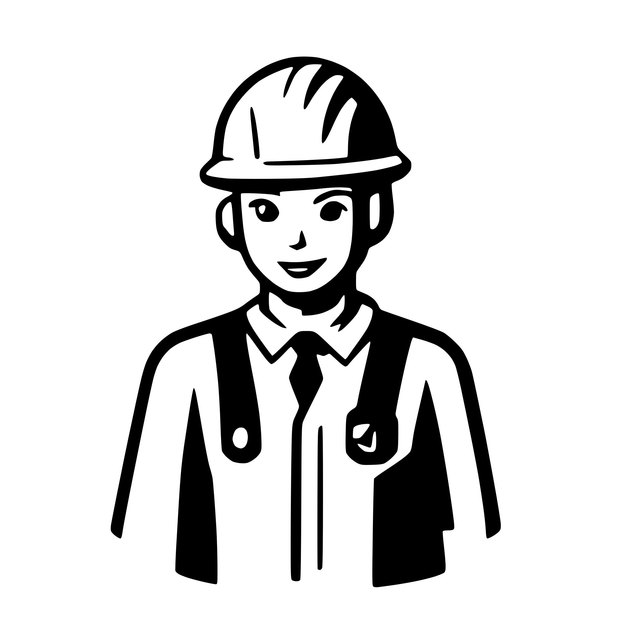 AI-generated SVG of a subcontractor man with helmet