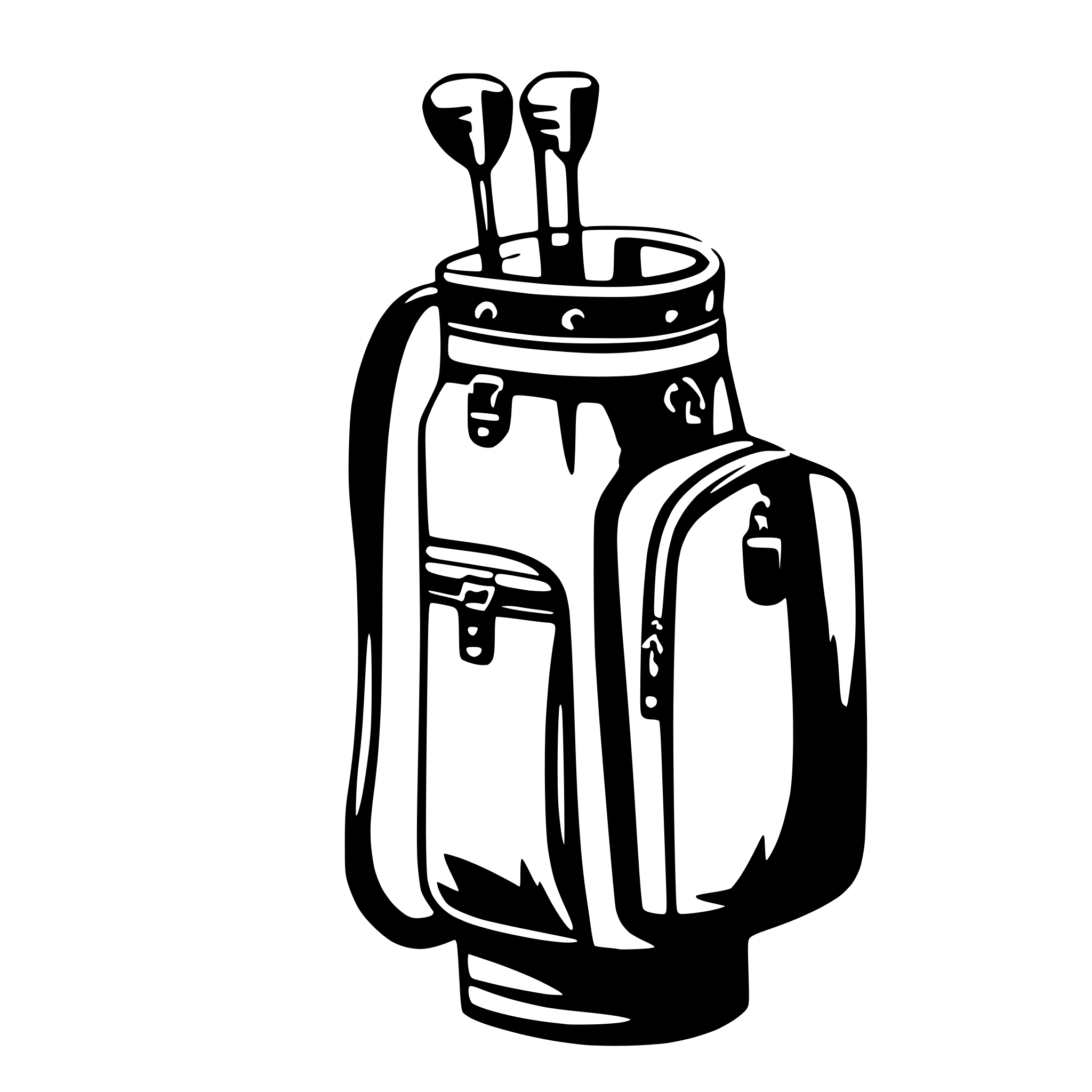 AI-generated SVG of a golf bag