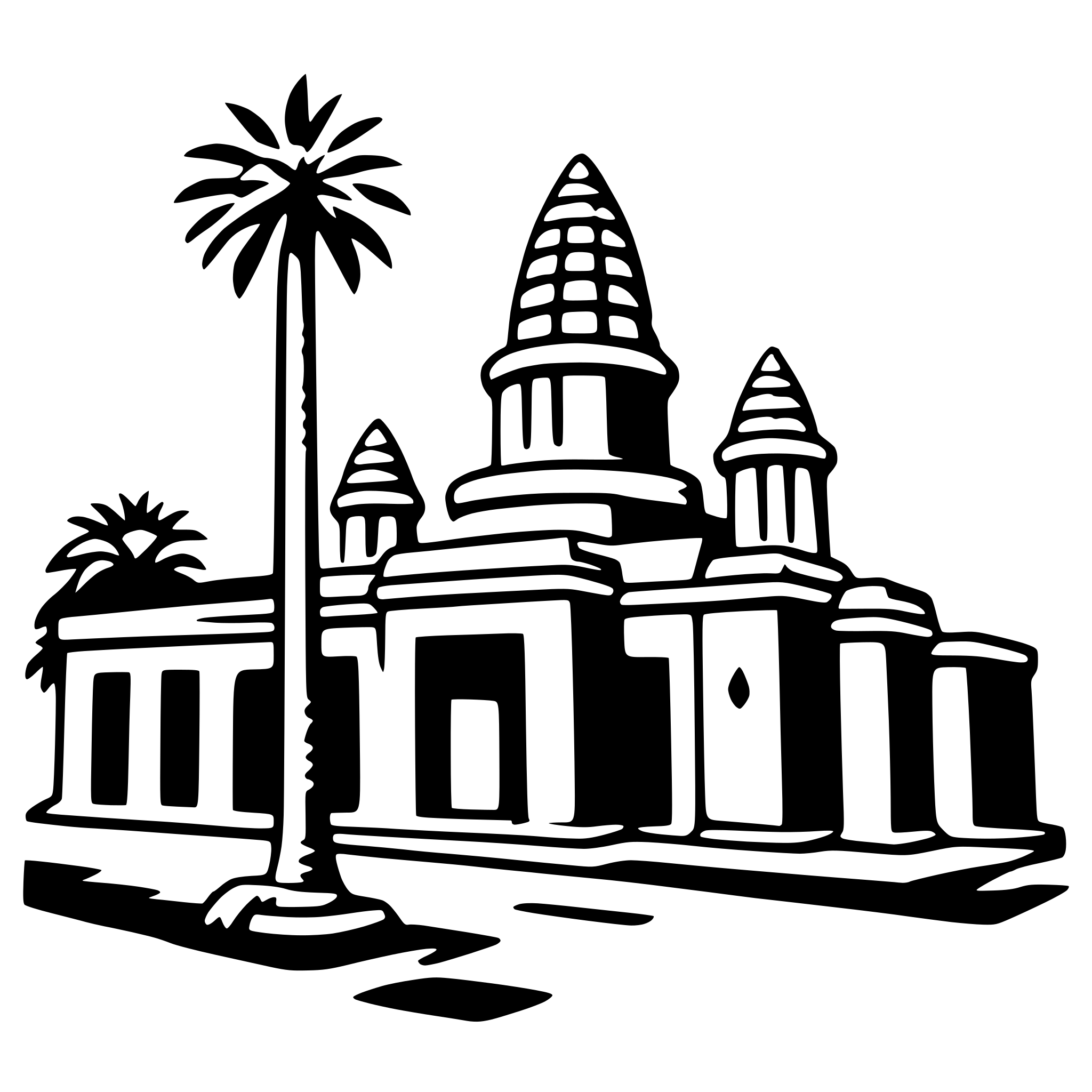 AI-generated SVG of 'angkor wat'