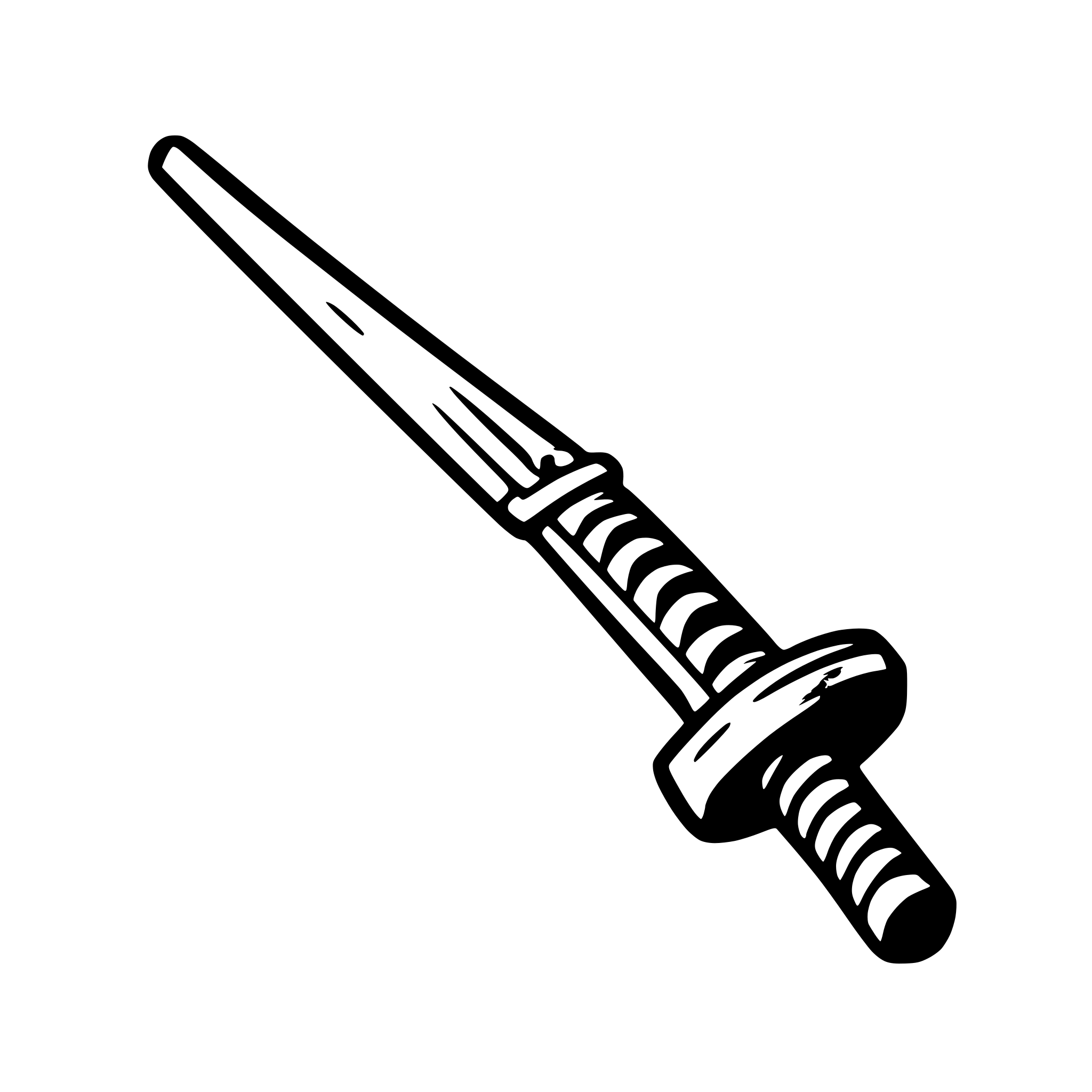 AI-generated SVG of 'icon of samurai katana'