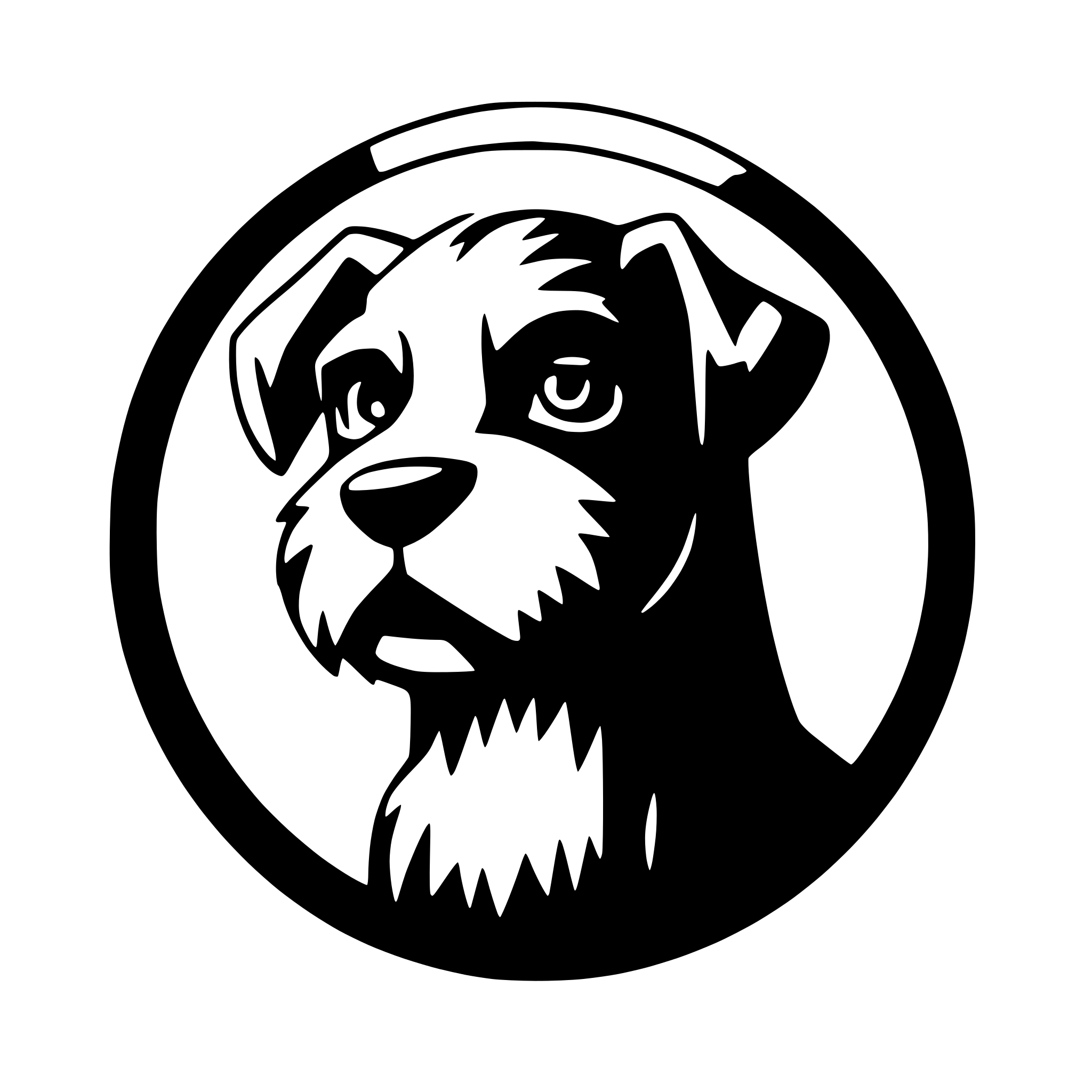 AI-generated SVG of a cute schnauzer head