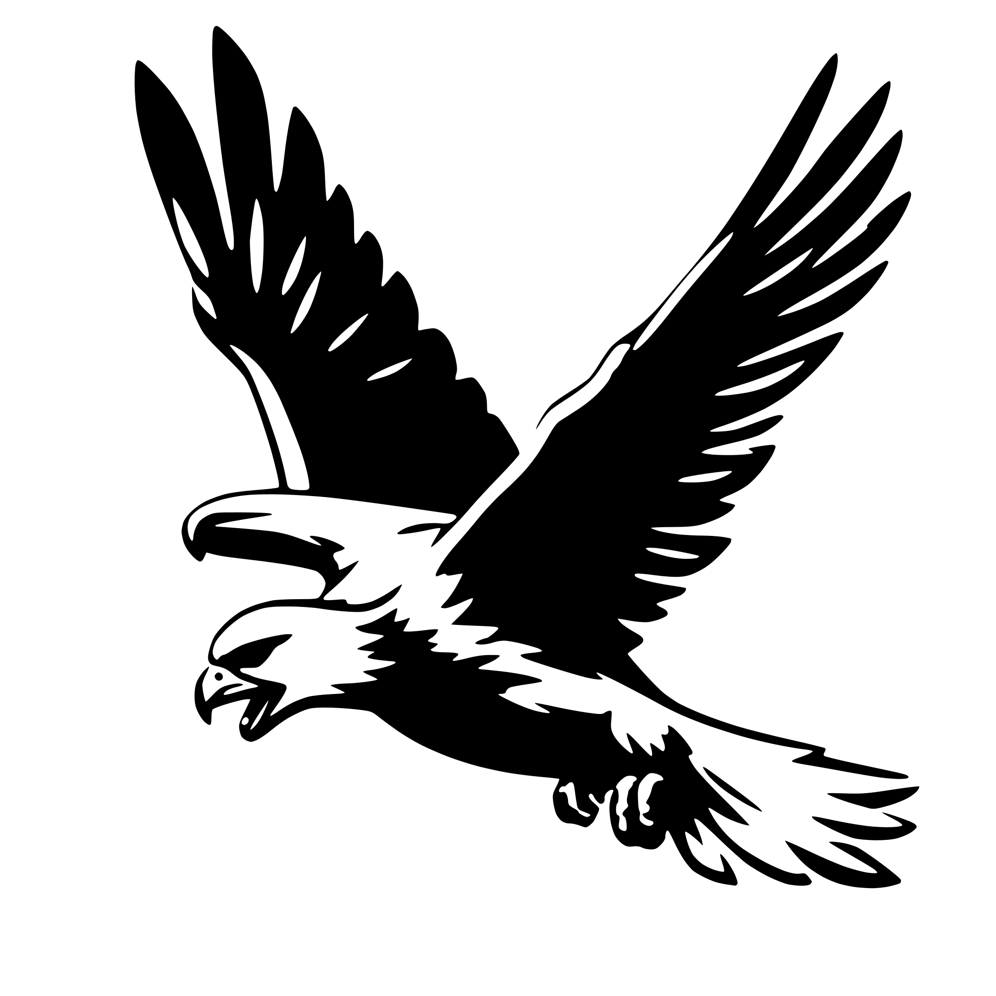 AI-generated SVG of a flying eagle