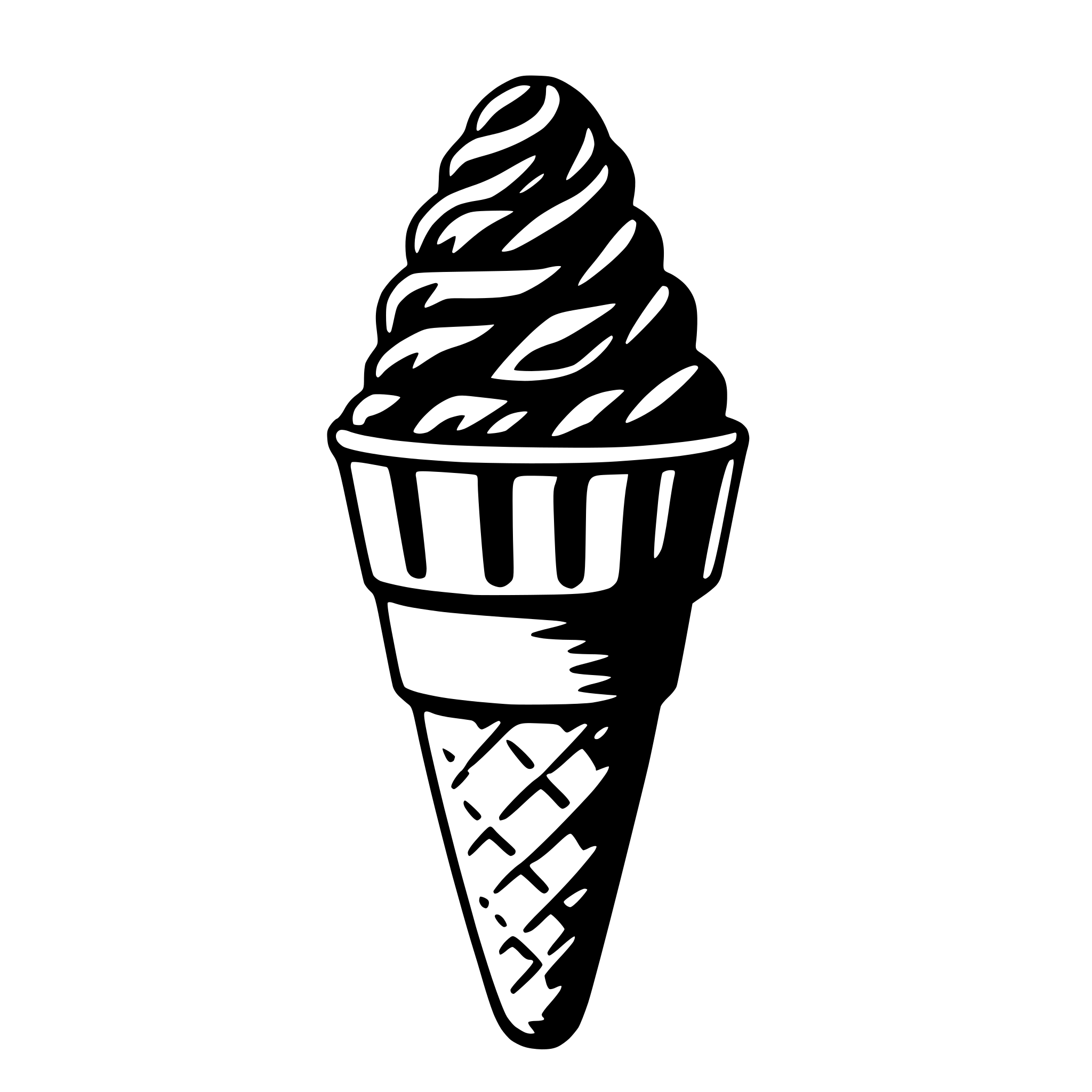 AI-generated SVG of 'ice cream cone'