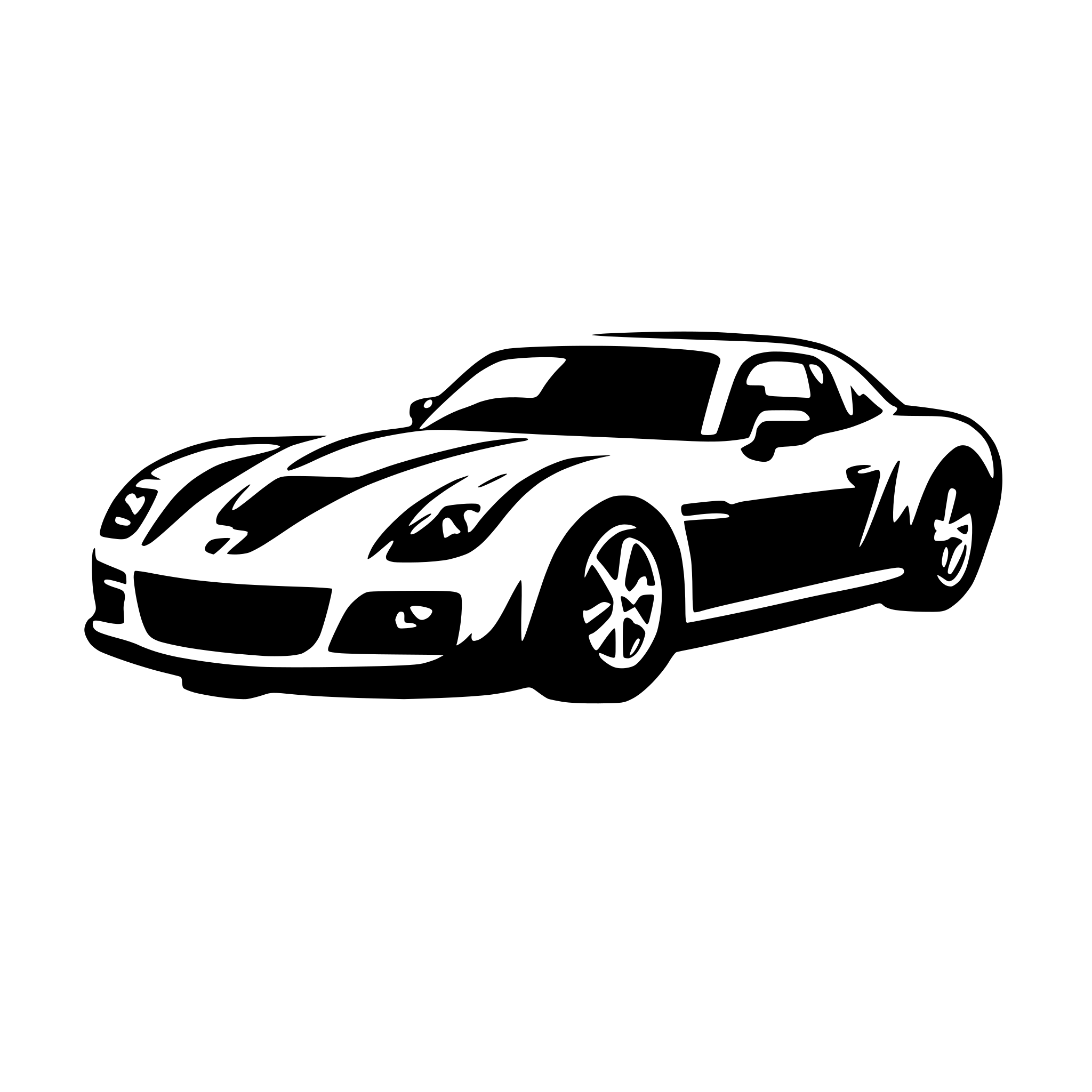 AI-generated SVG of 'sports car'