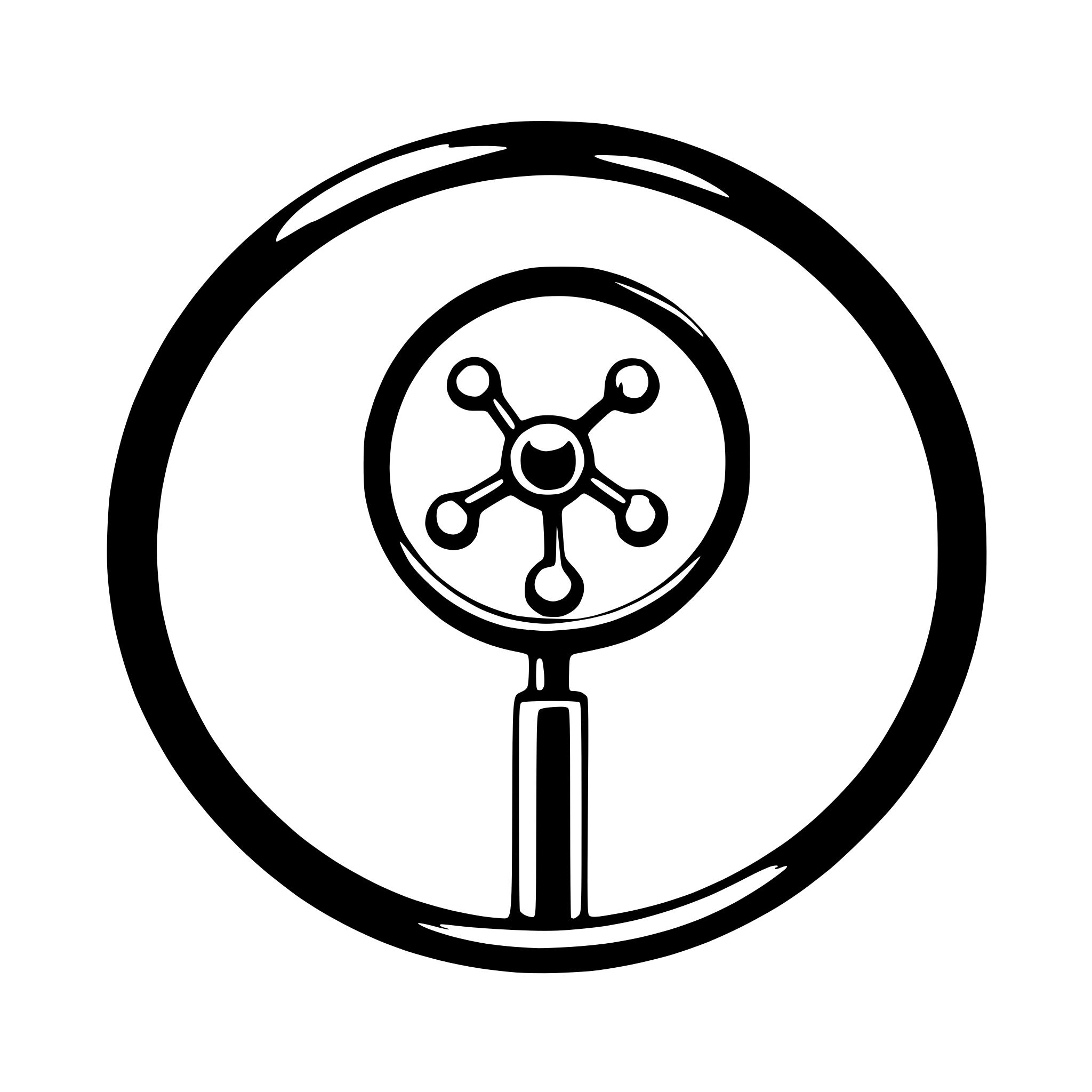 AI-generated SVG of a A molecule structure inside a magnifying lens AI-generated SVG of a A molecule structure inside a magnifying lens
