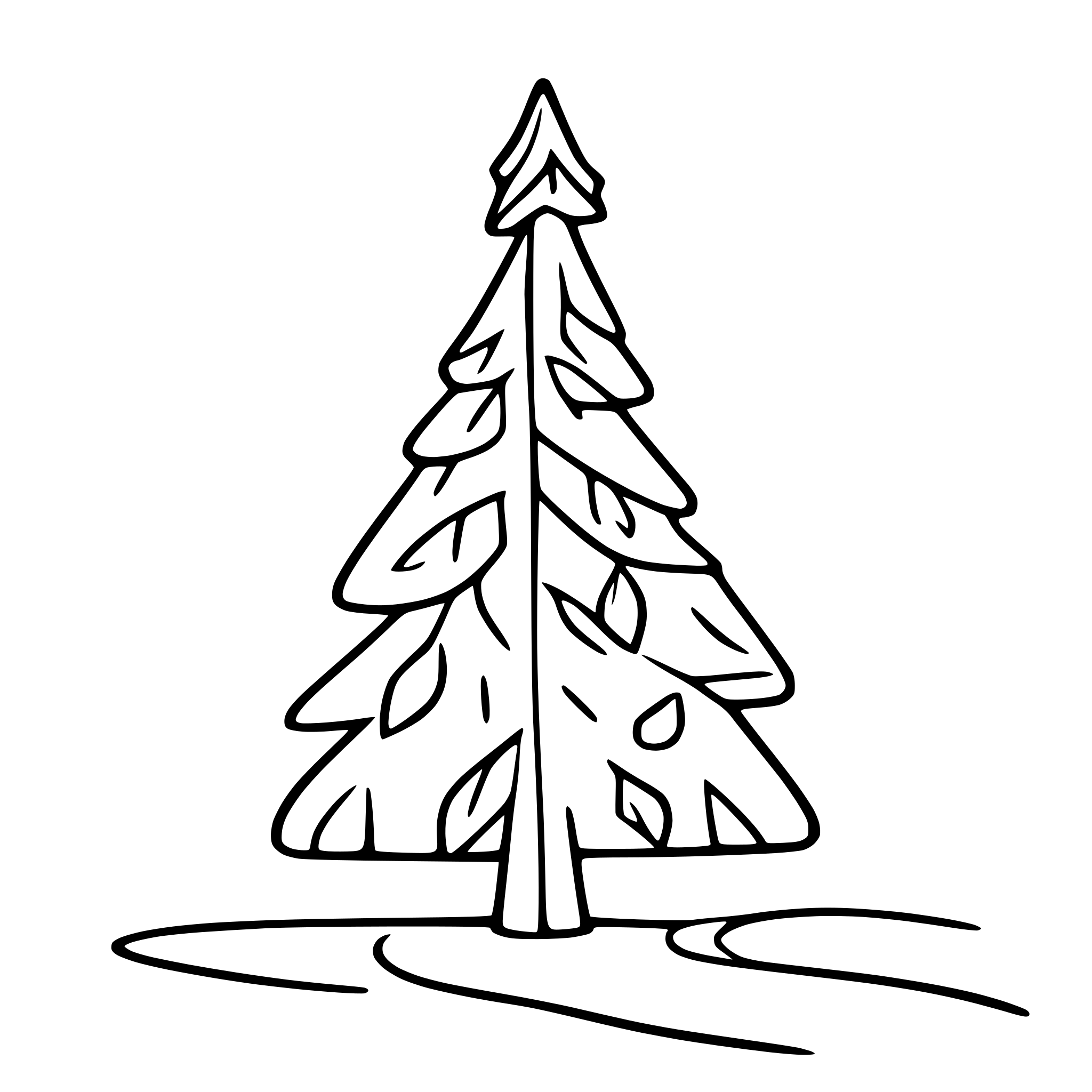 AI-generated SVG of a Christmas tree with lights