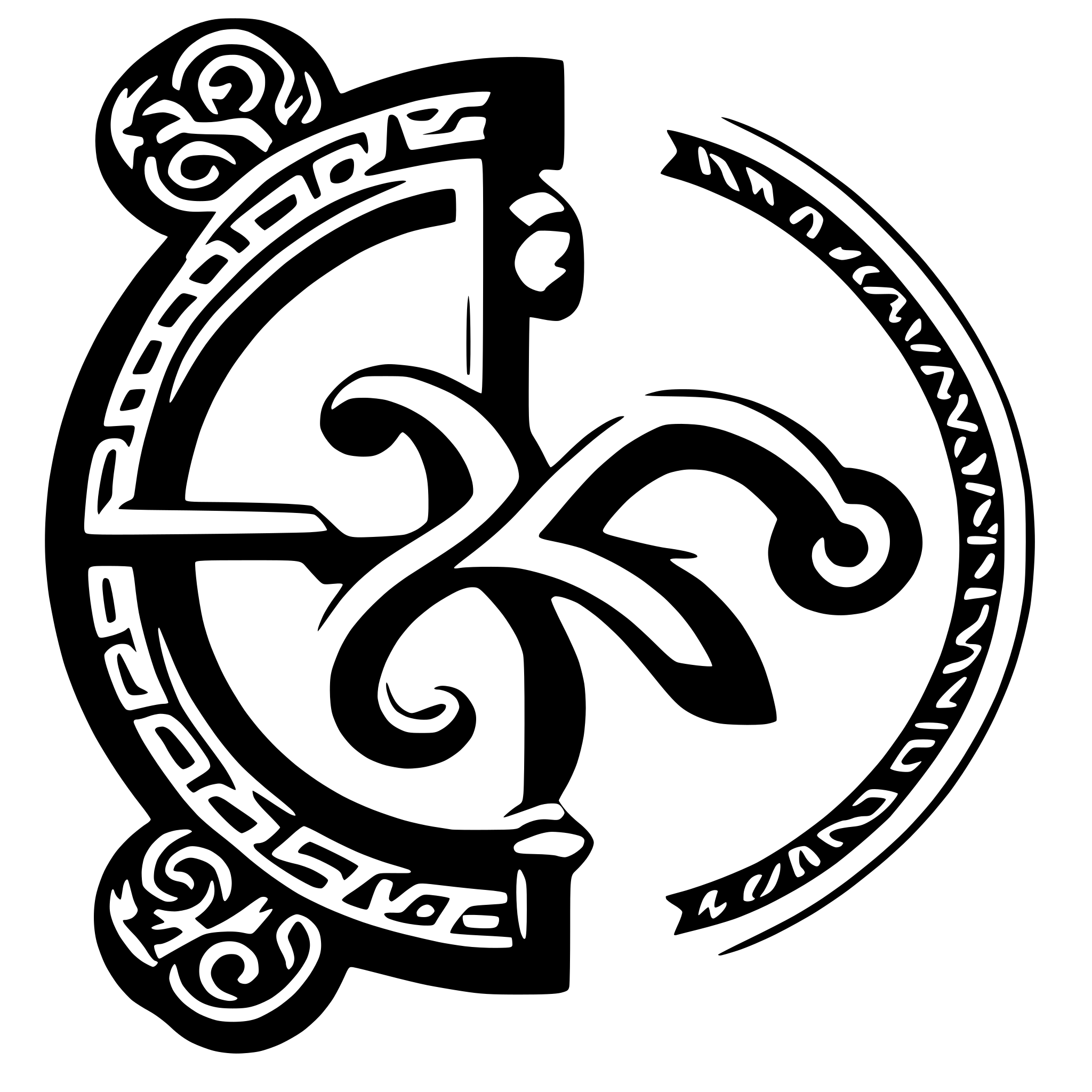 AI-generated SVG of a Triskele