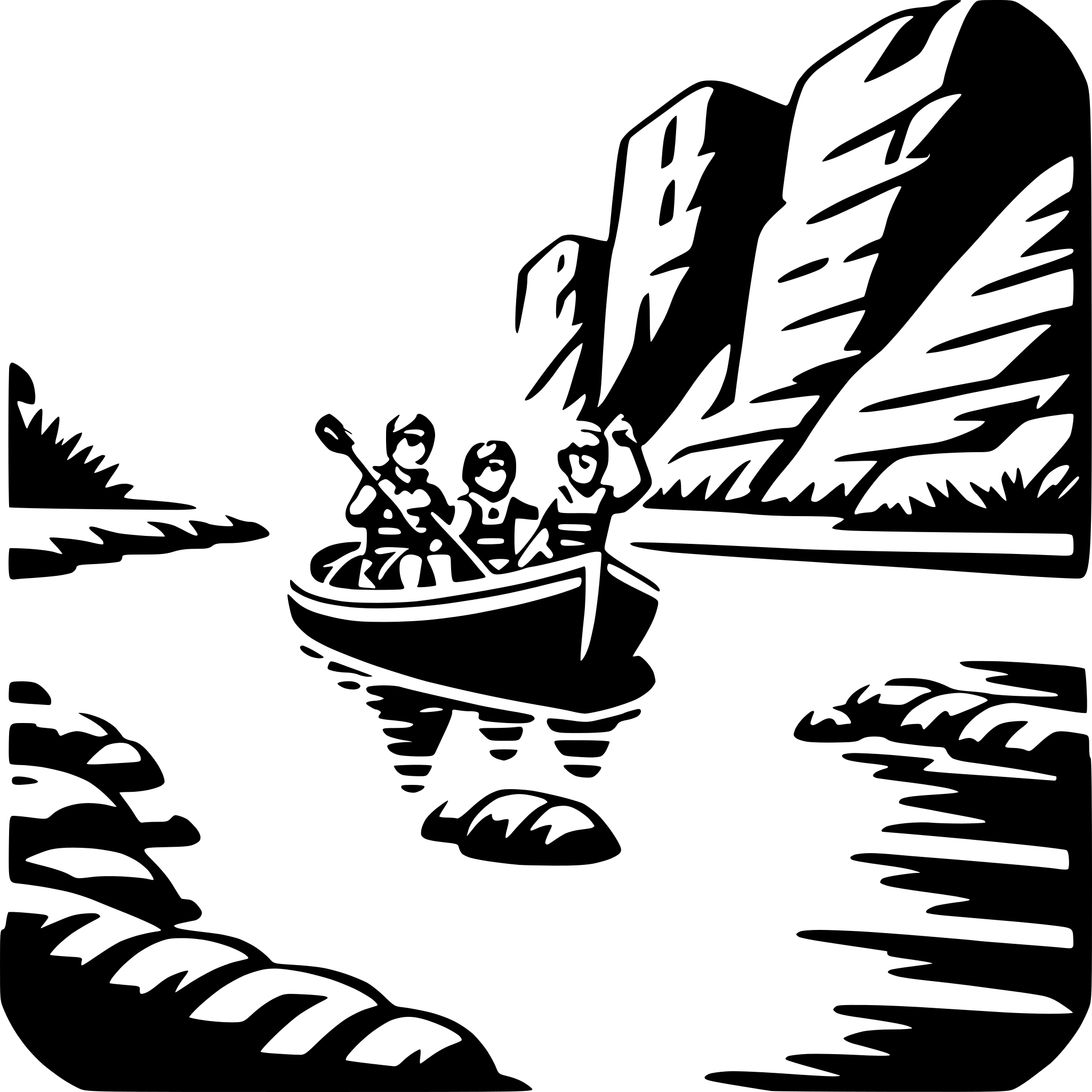 AI-generated SVG of 'canyon river rafting'