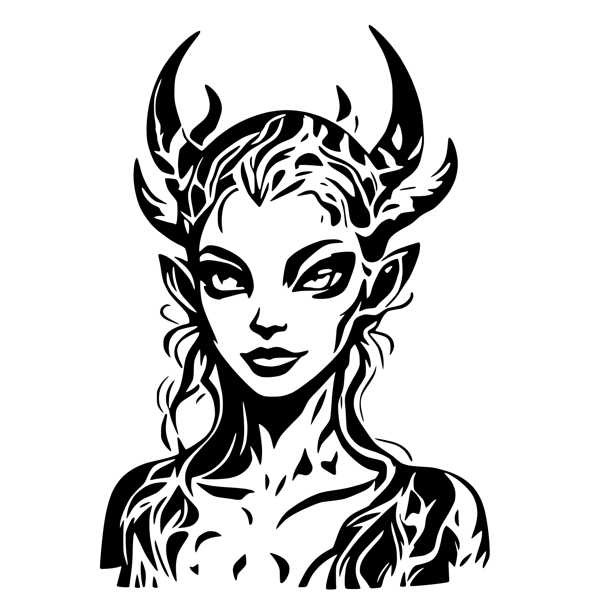 AI-generated SVG of 'a demon'