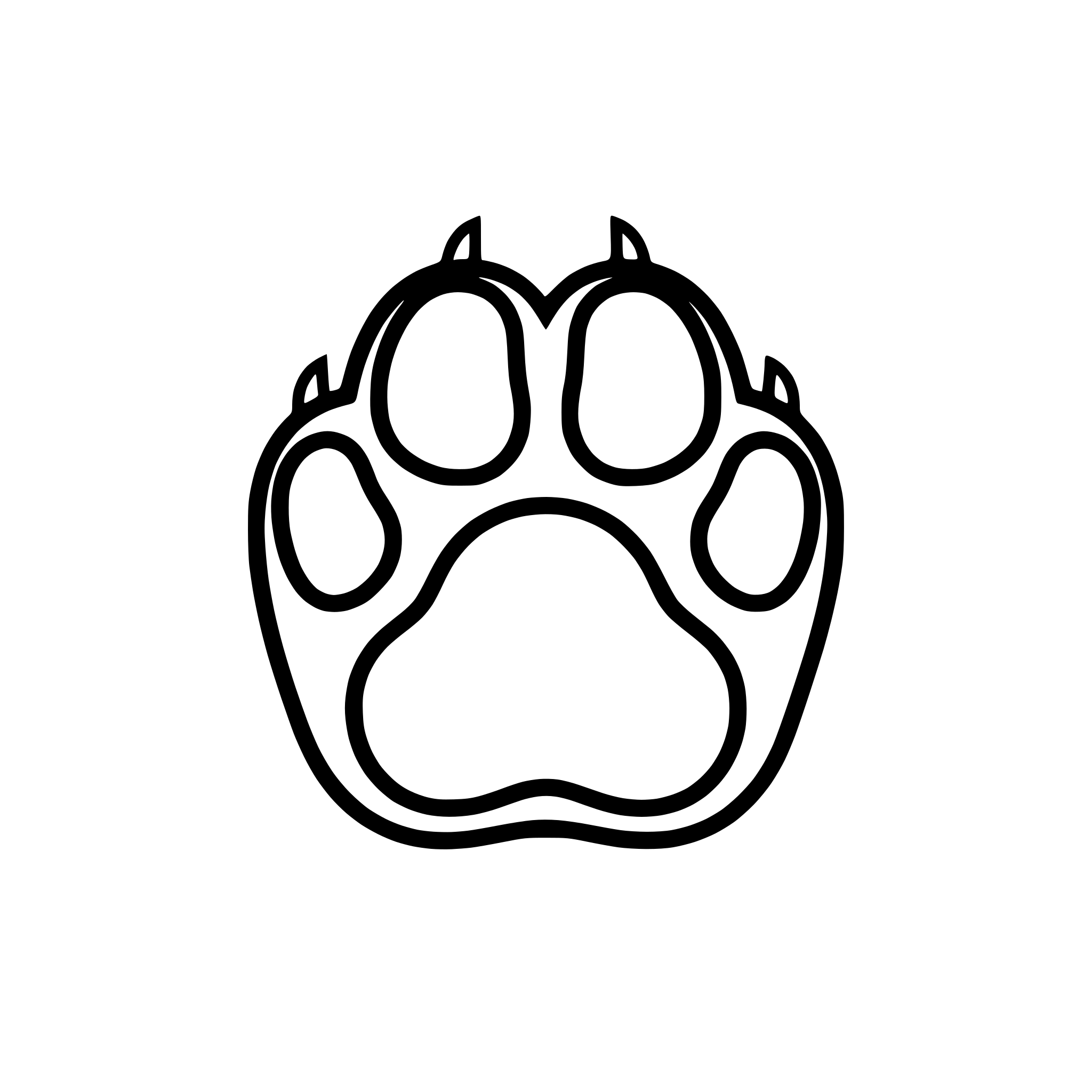 AI-generated SVG of a cat paw