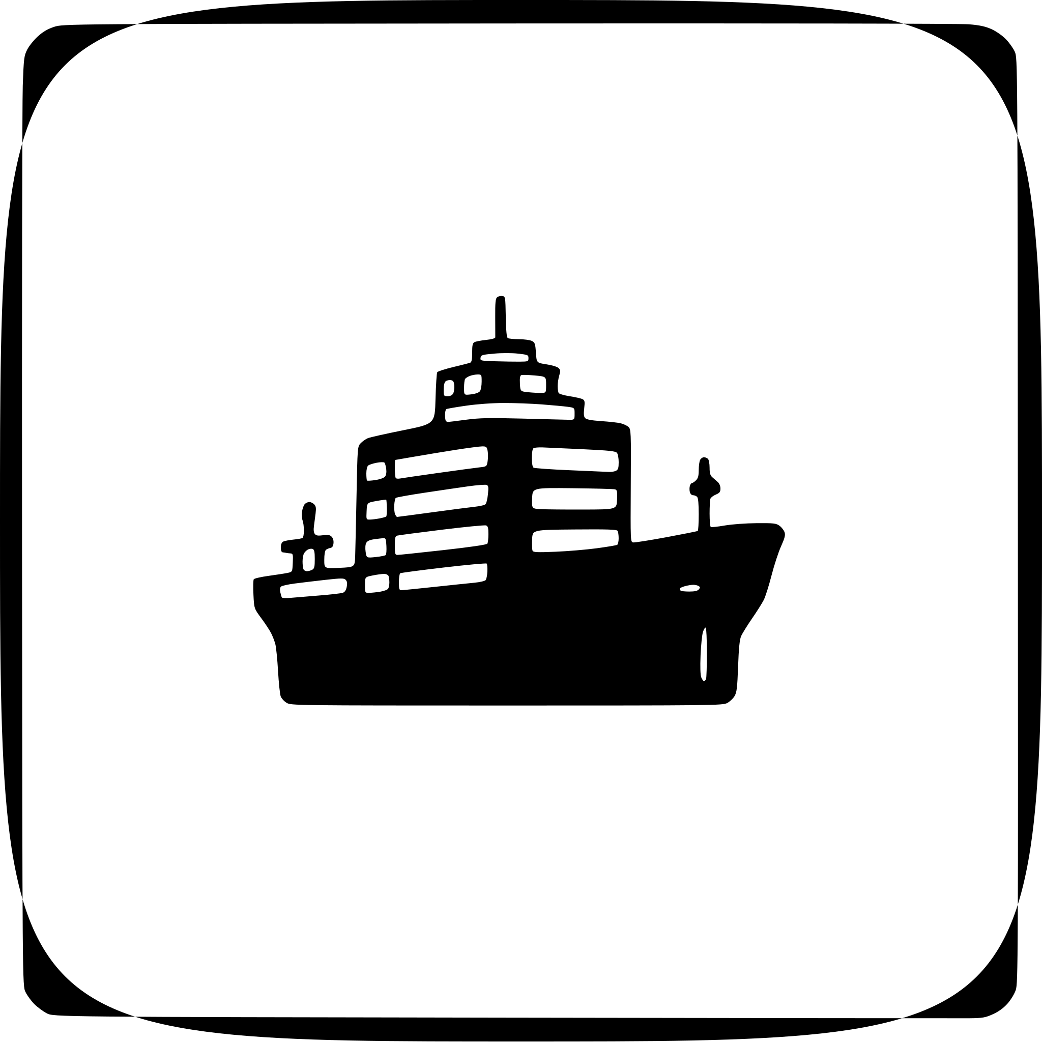 AI-generated SVG of a containership in harbor