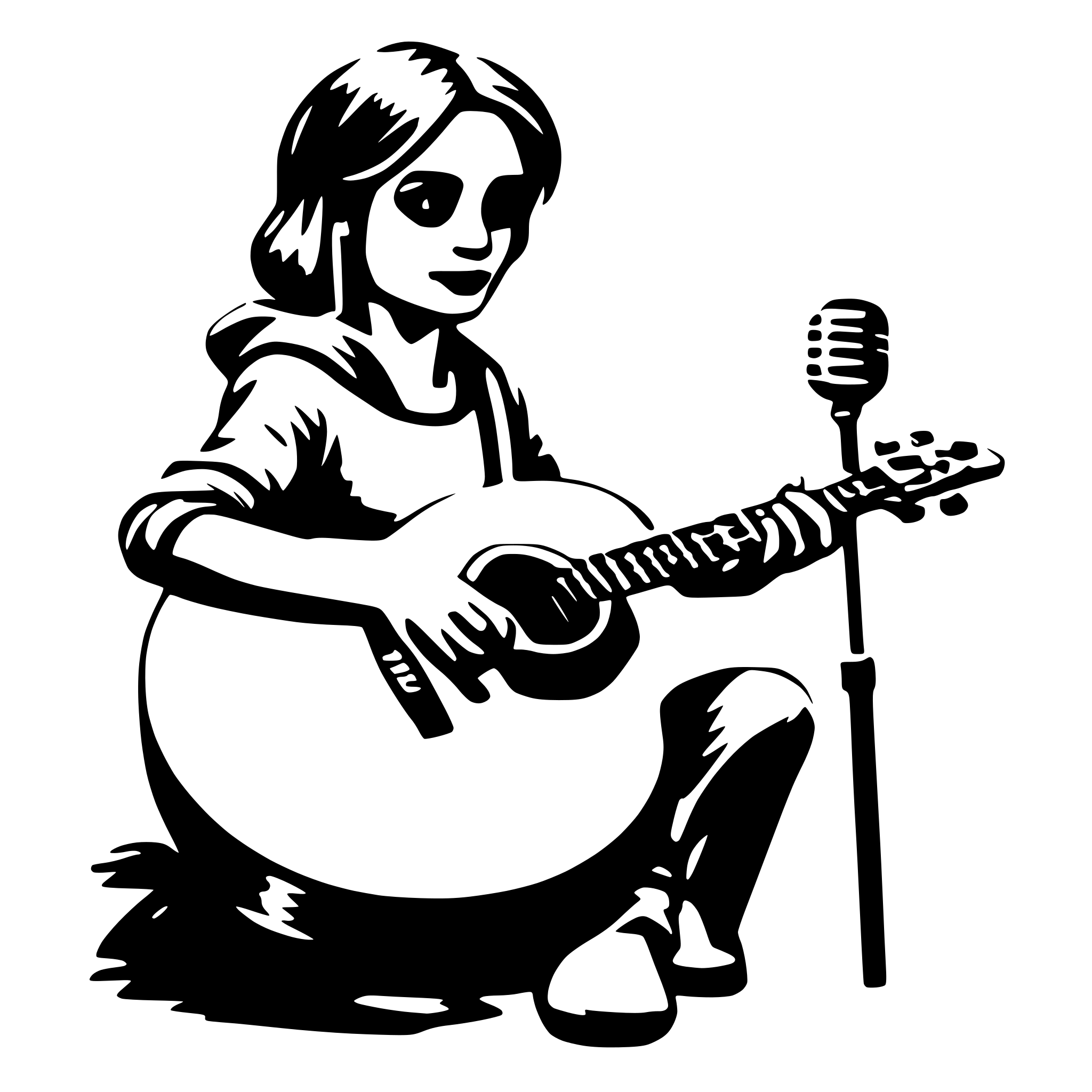 AI-generated SVG of 'draw music simple line'