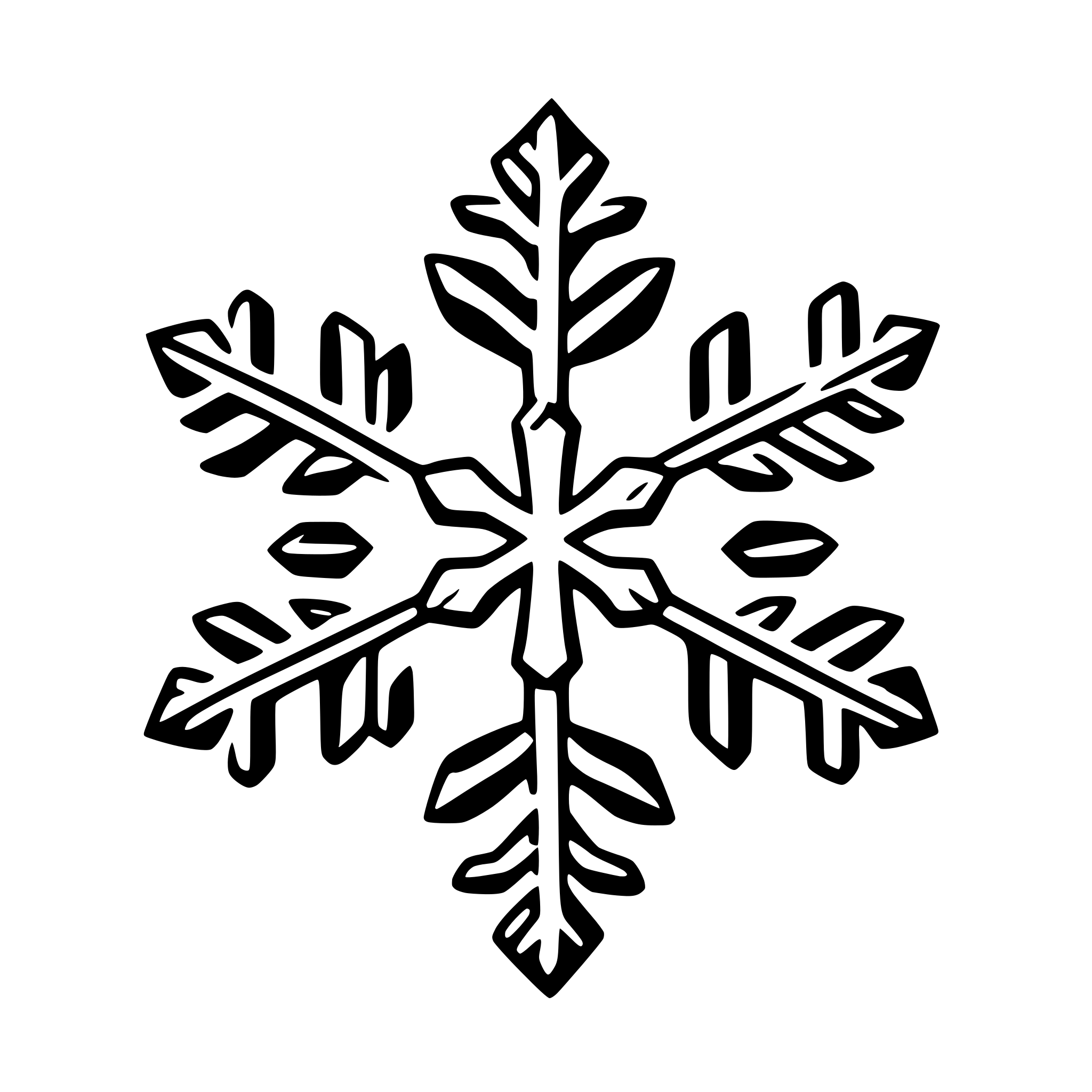AI-generated SVG of 'snowflakes'
