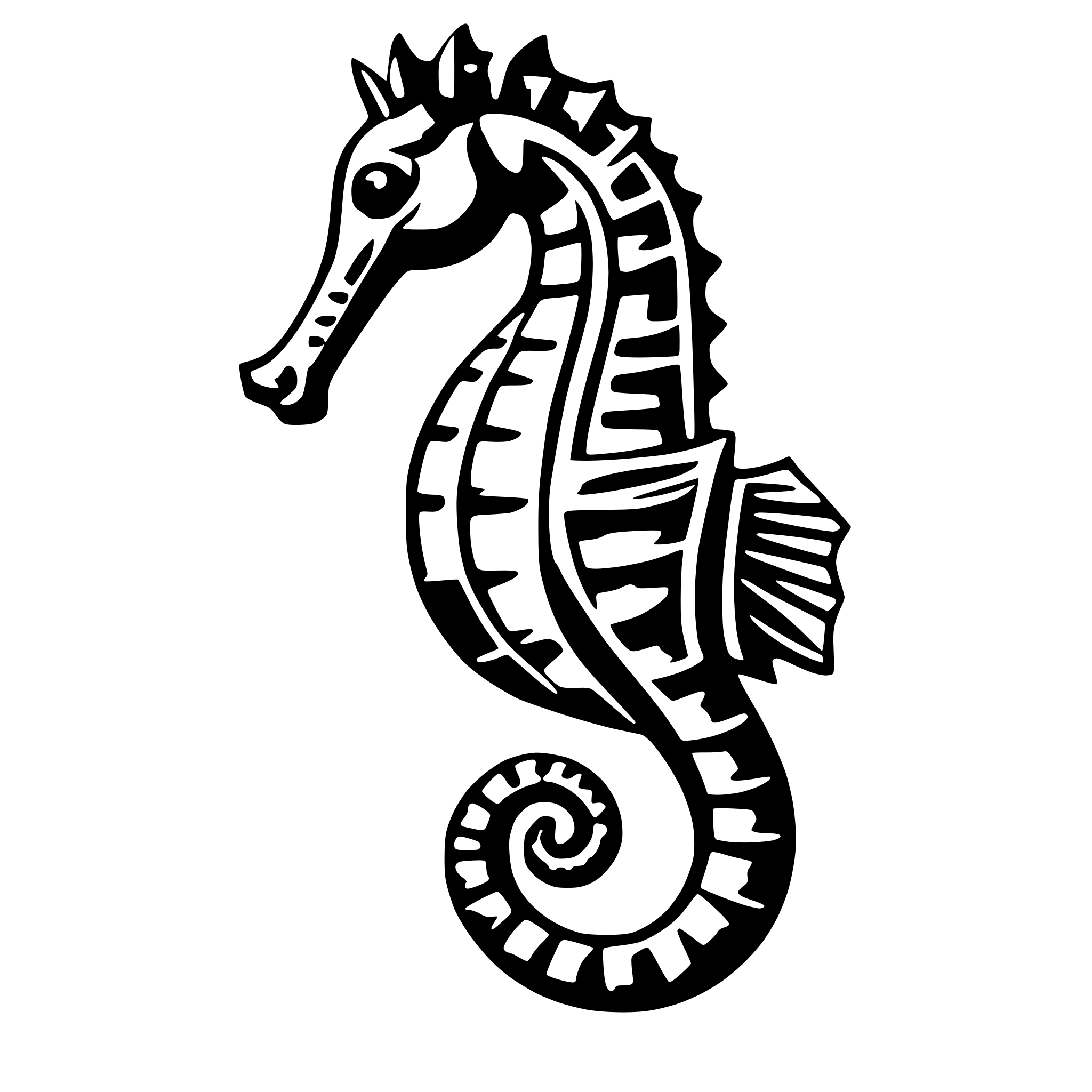 AI-generated SVG of a seahorse