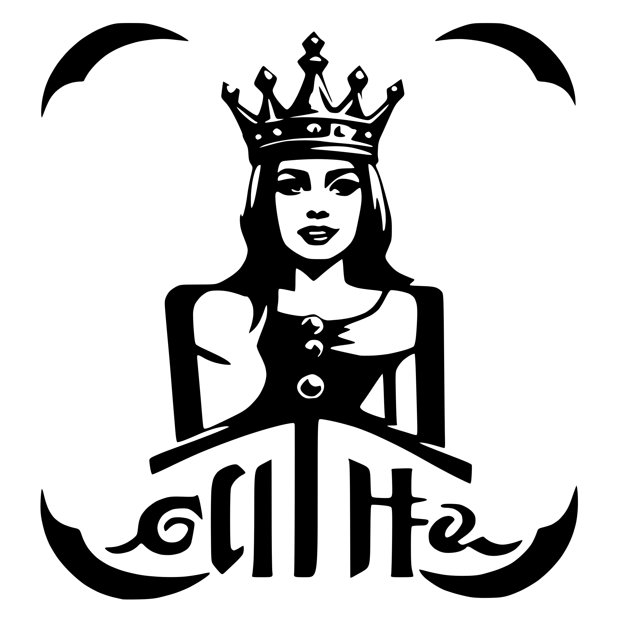 AI-generated SVG of a crown. text Queen Enabler