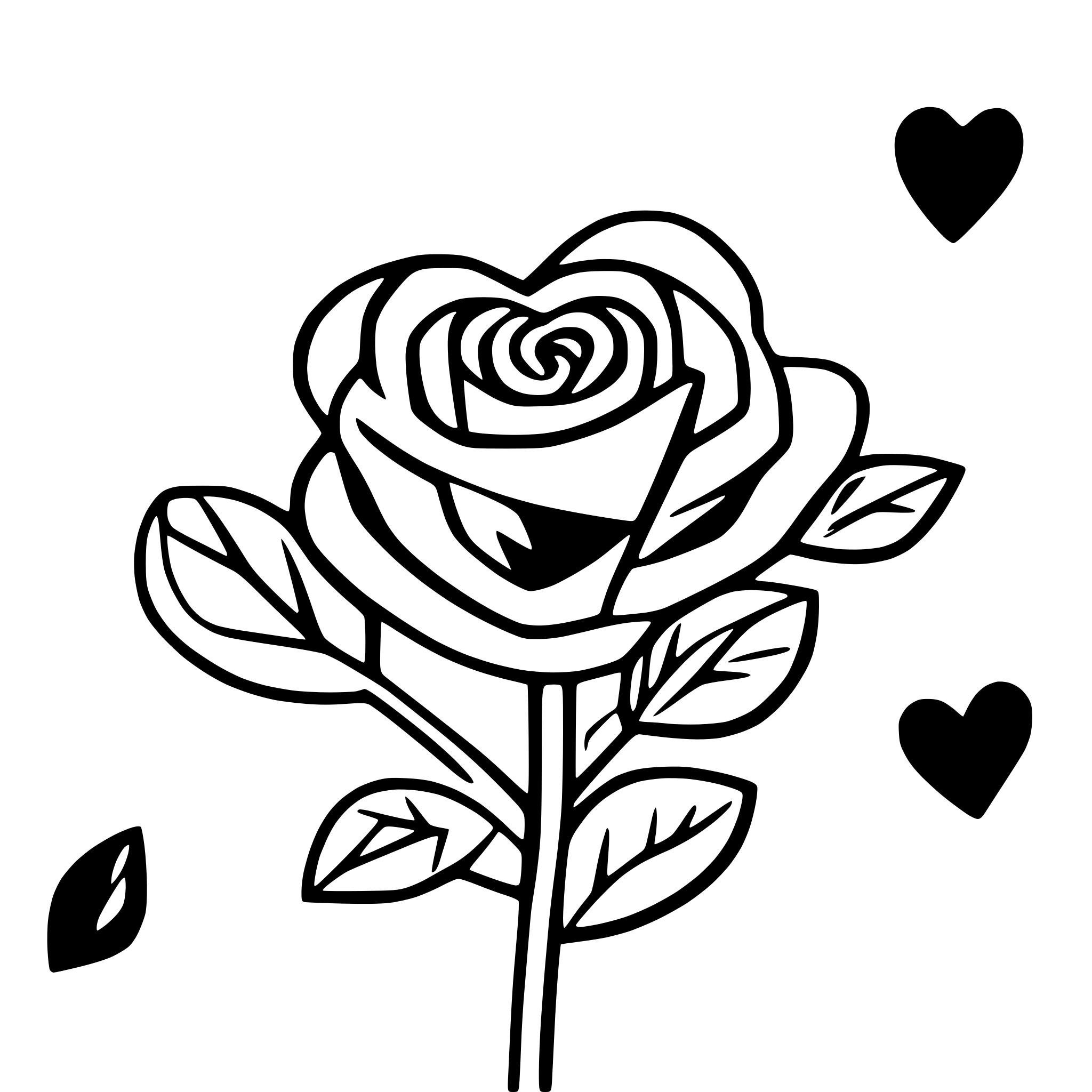 AI-generated SVG of 'roses hearts love'