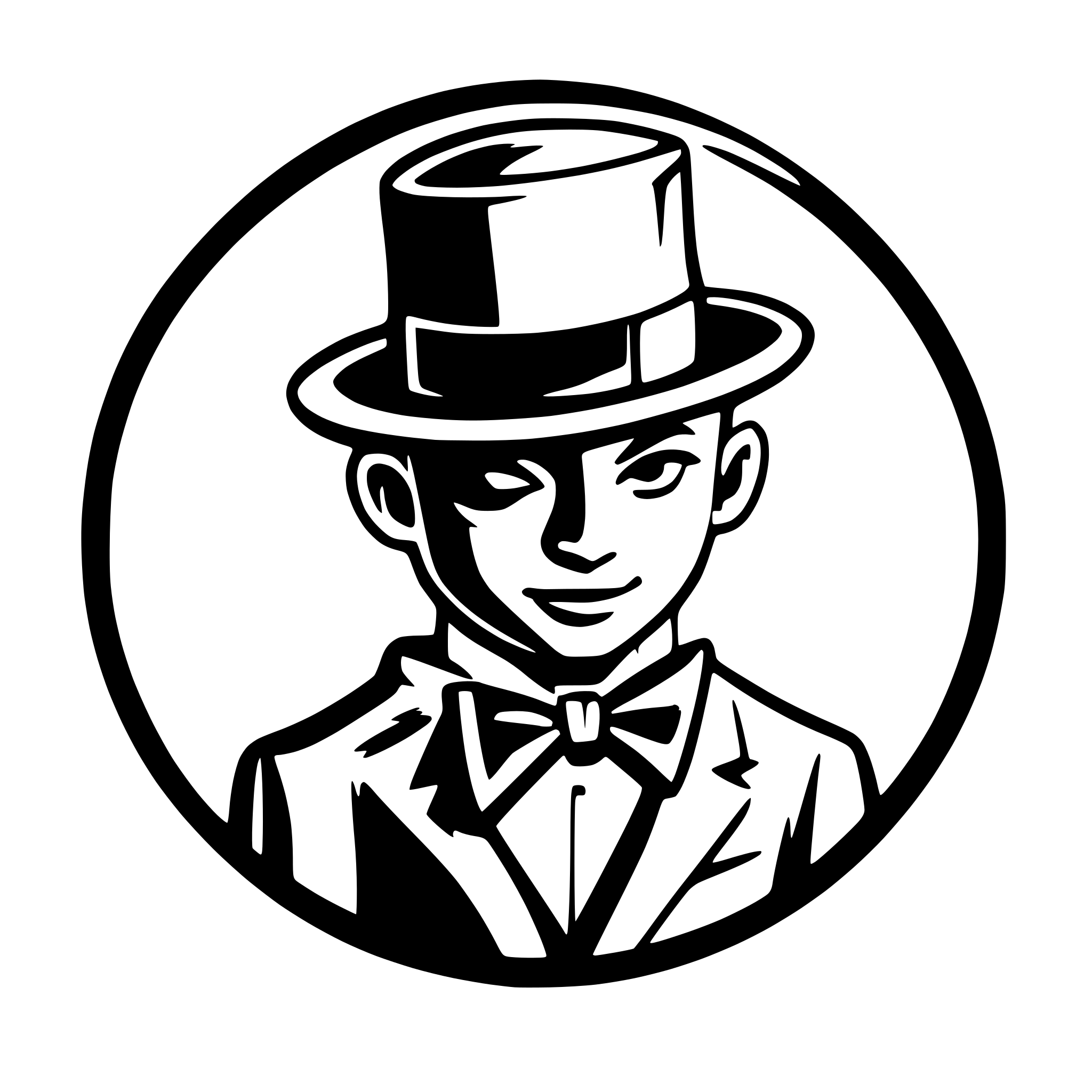 AI-generated SVG of a the hand that removes the hat and bow tie