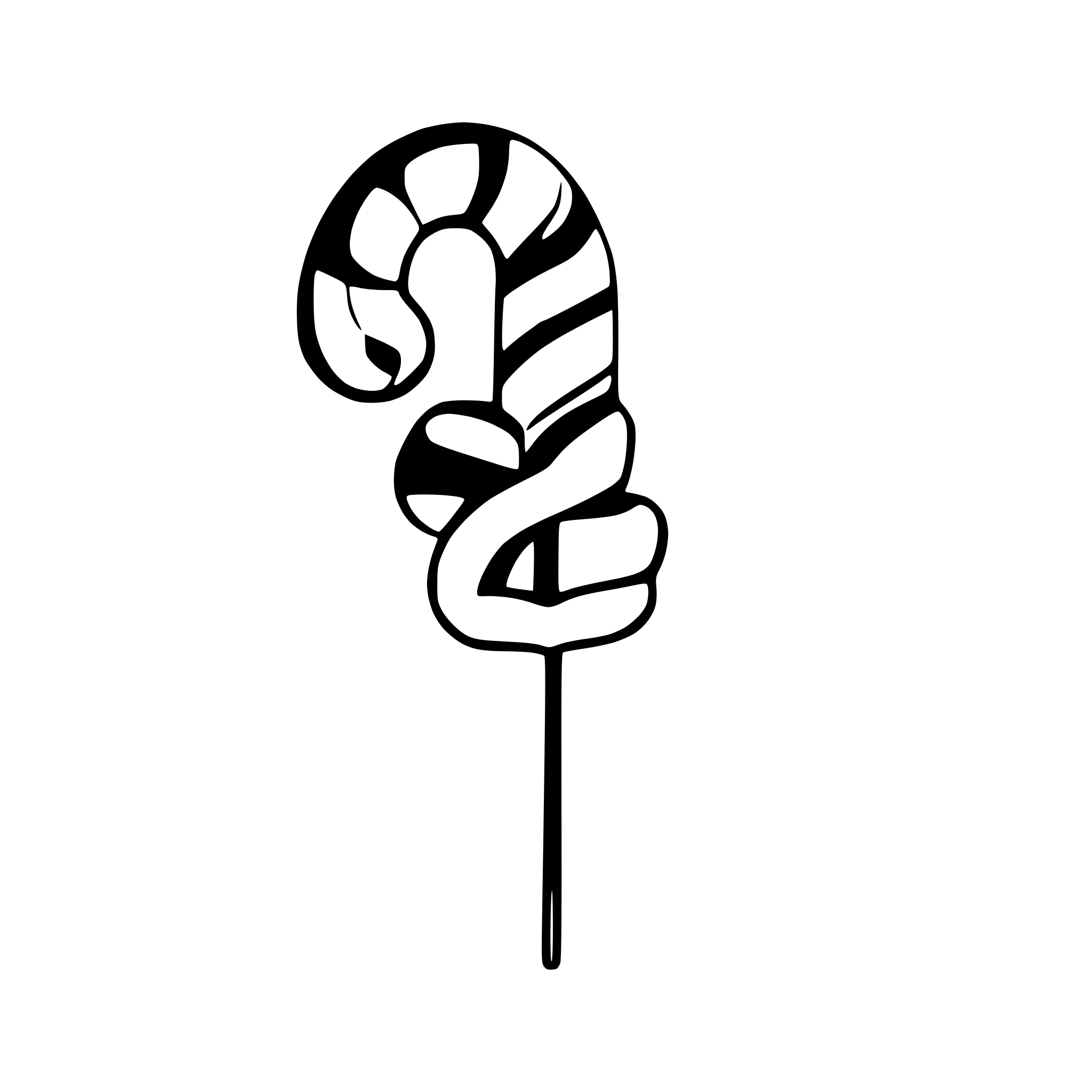 AI-generated SVG of a christmas candy cane