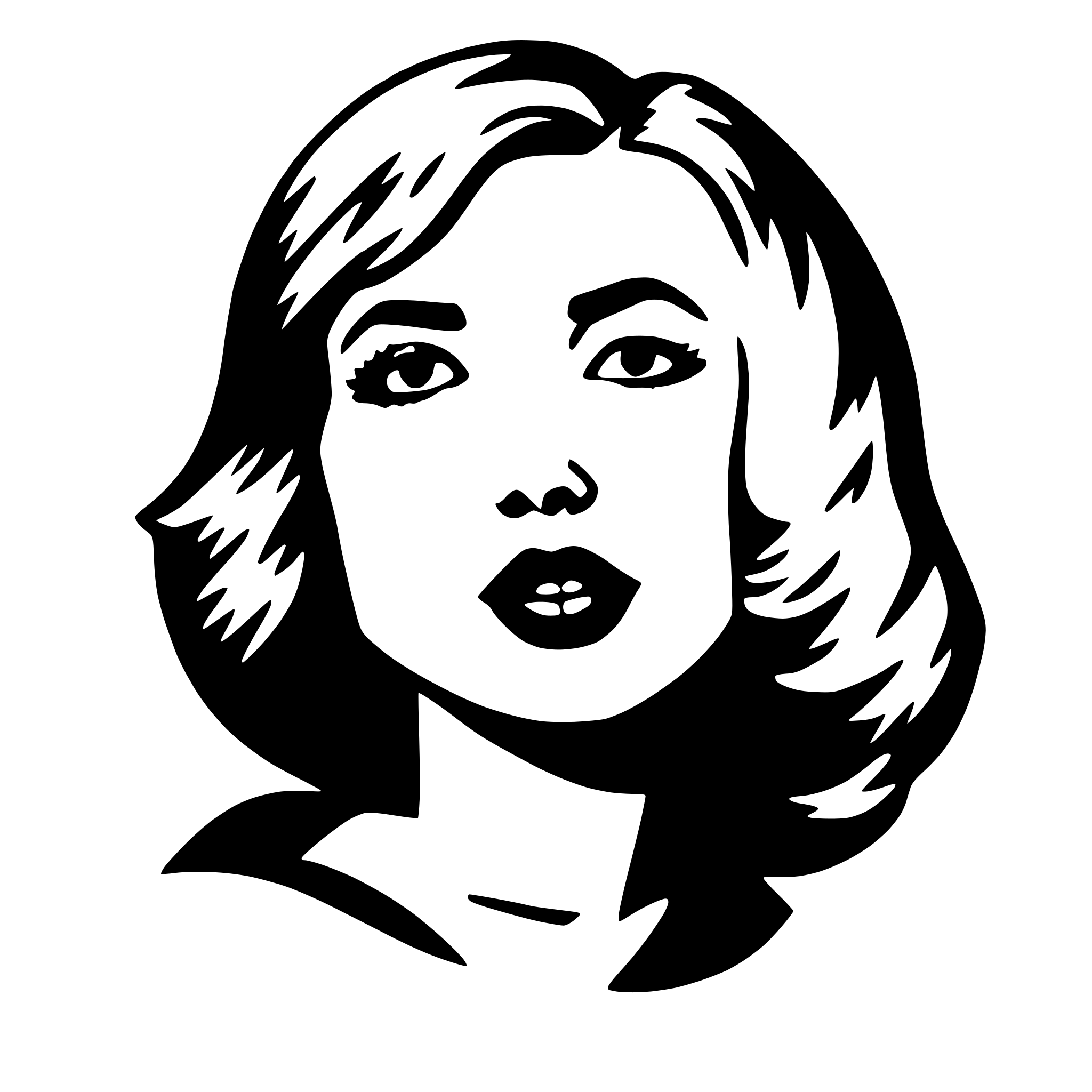 AI-generated SVG of 'red lips kiss'