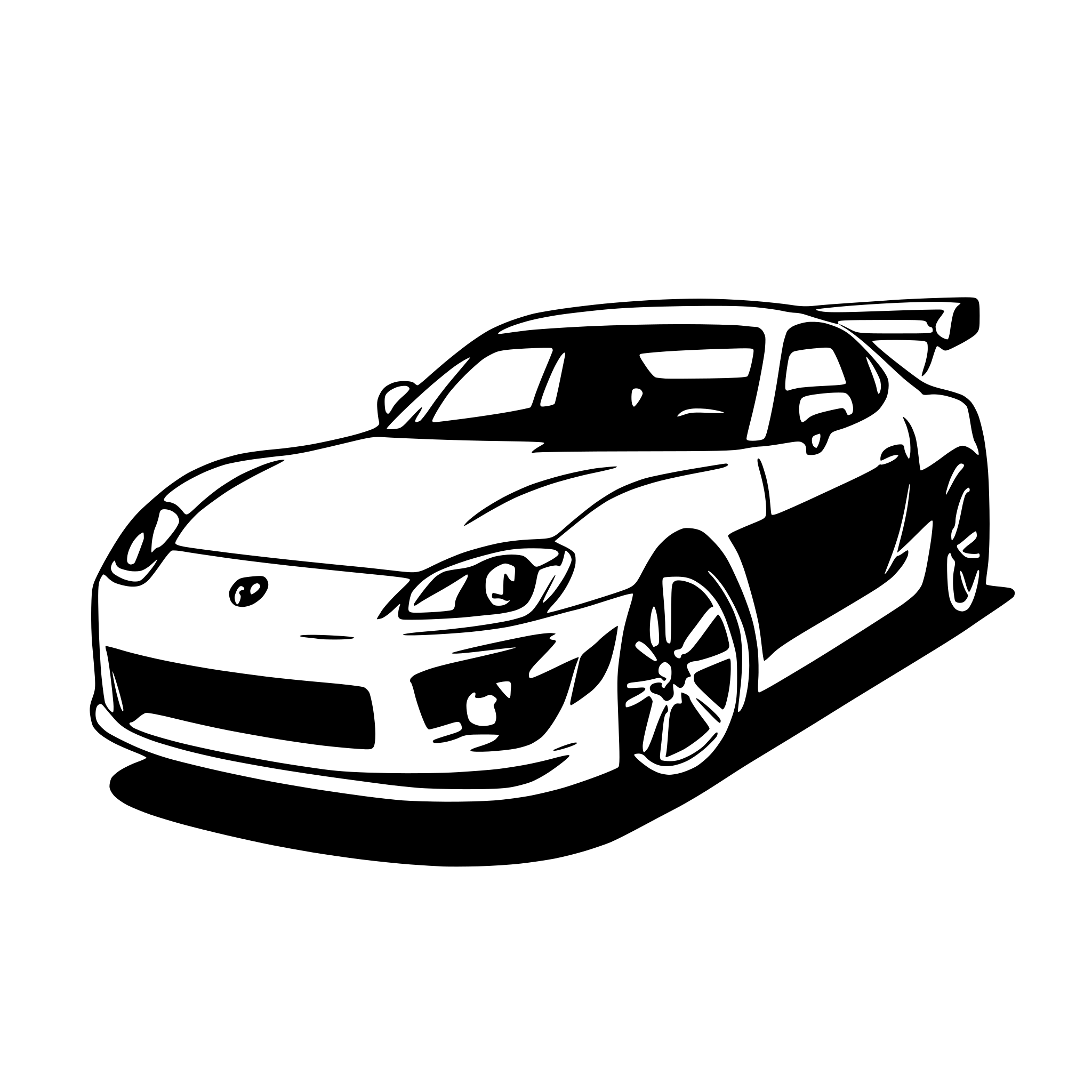 AI-generated SVG of a toyota supra